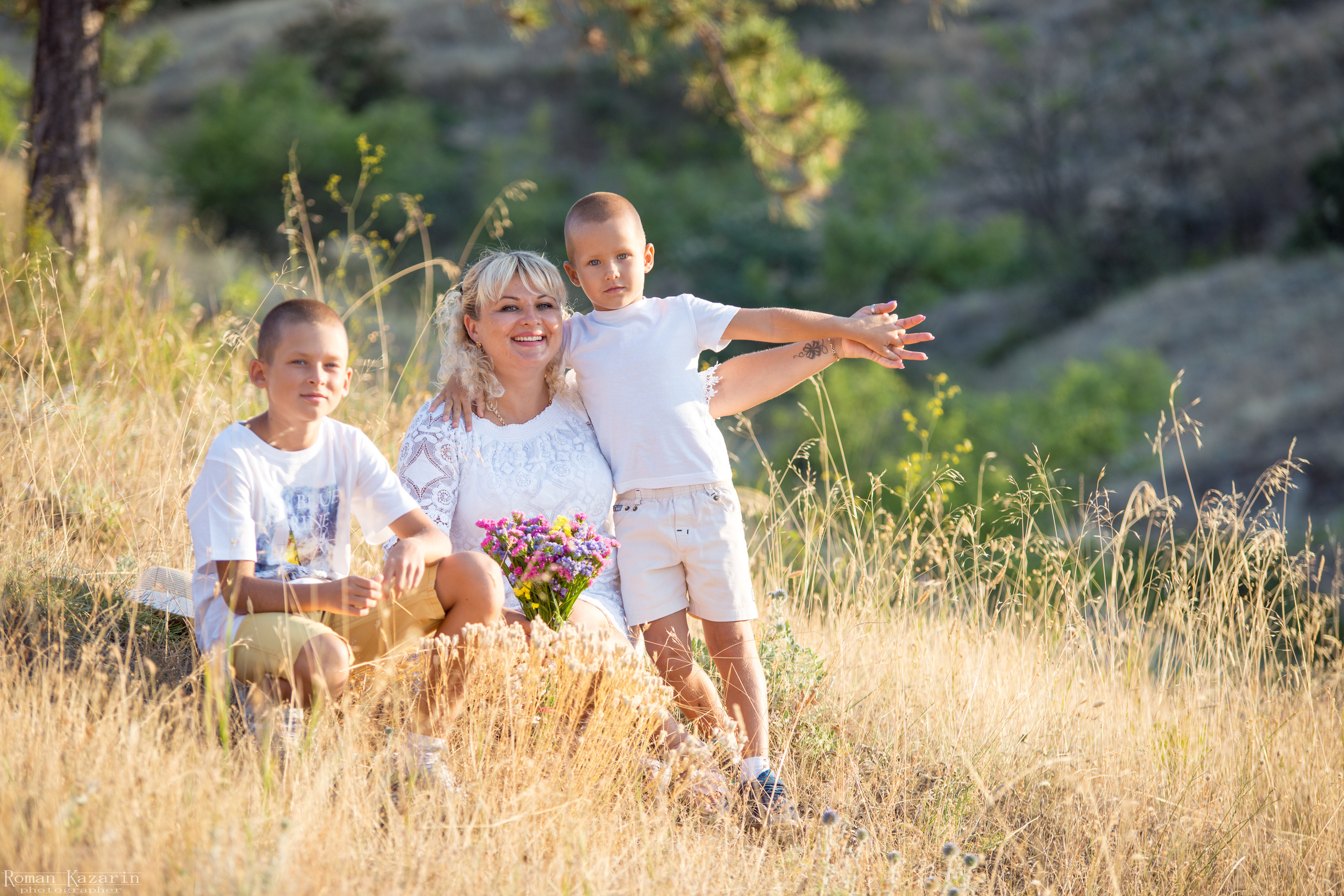 Марина и сыновья. Свадебный и семейный фотограф в Крыму Роман Казарин