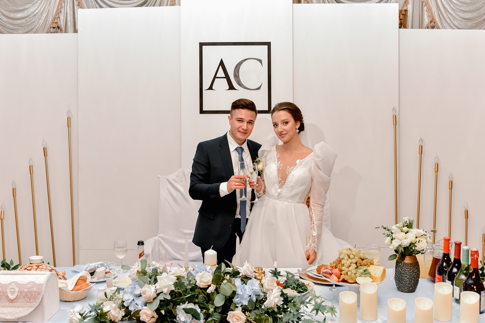 свадебный банкет, декор свадебный.