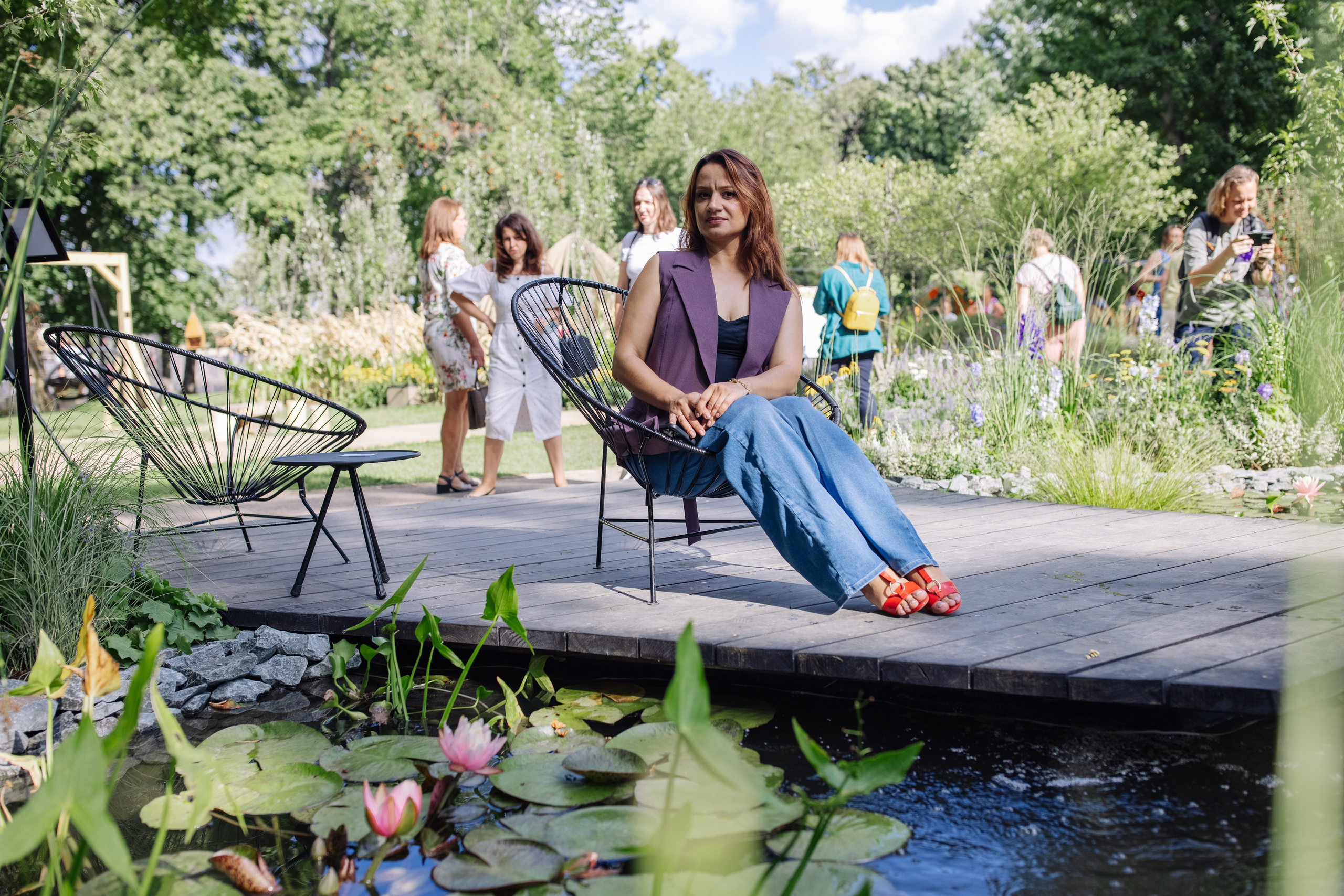 Ландшафтный дизайнер Ирина Пугачева на выставке Сады и Люди 2023. Фотограф — Евгений Свистков