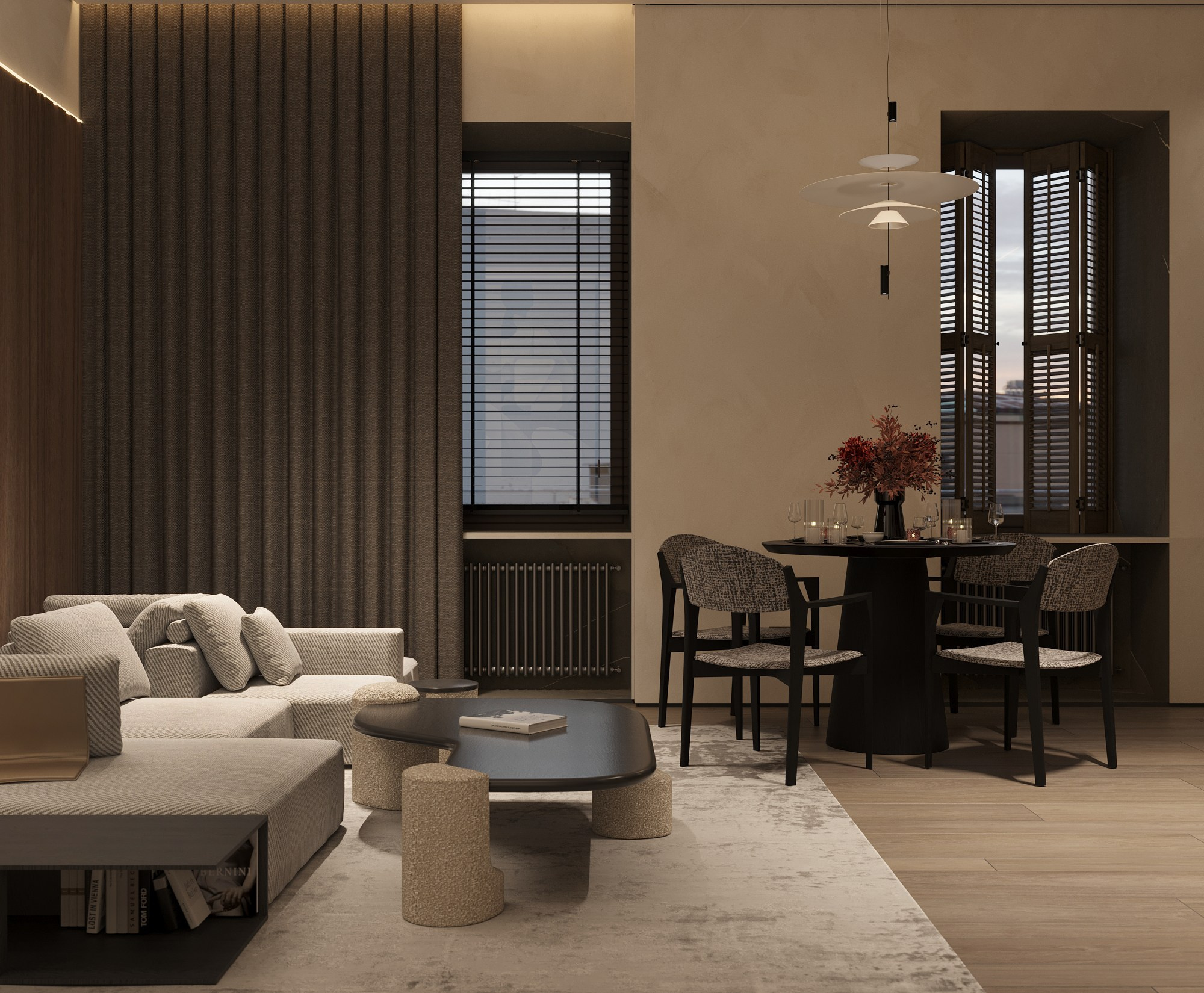 Patriarch Ponds Apartment. Алла Нечаева|Интерьерная визуализация