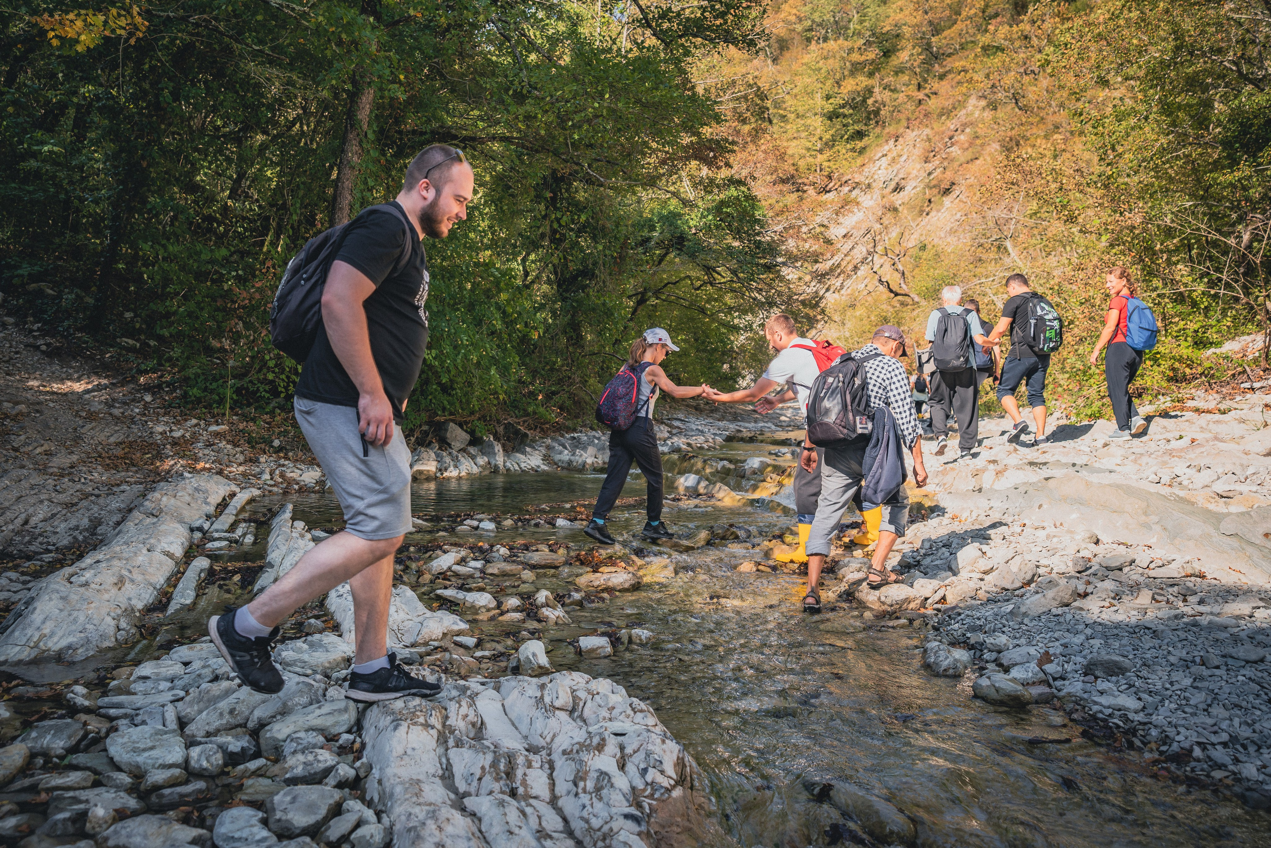 Поход на Полковничьи водопады АСК 26.09.23. Репортажный фотограф в Краснодаре Рындин Дмитрий