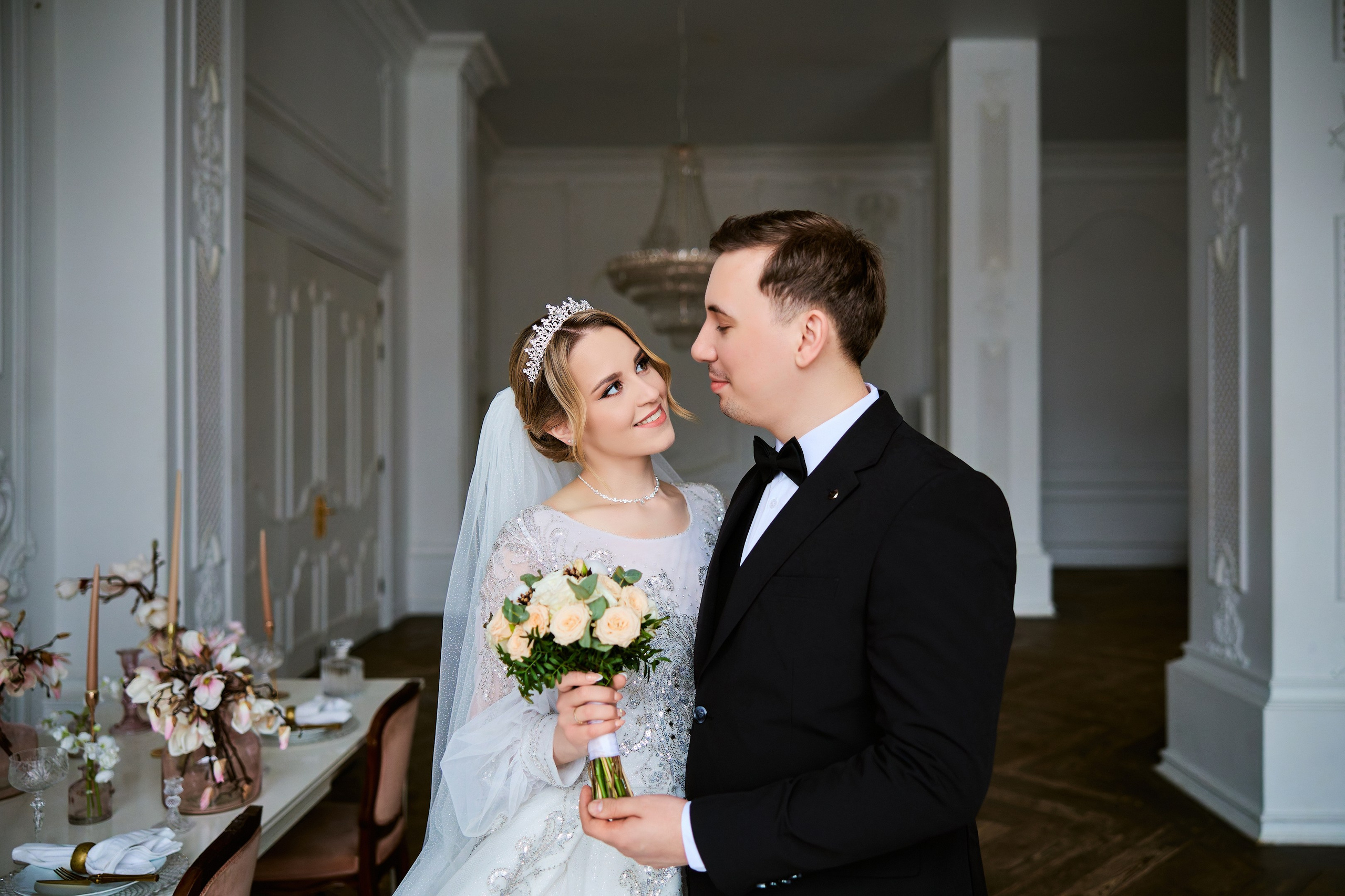 Свадебная фотосессия в студии. Свадебный фотограф Сергей Колбинский