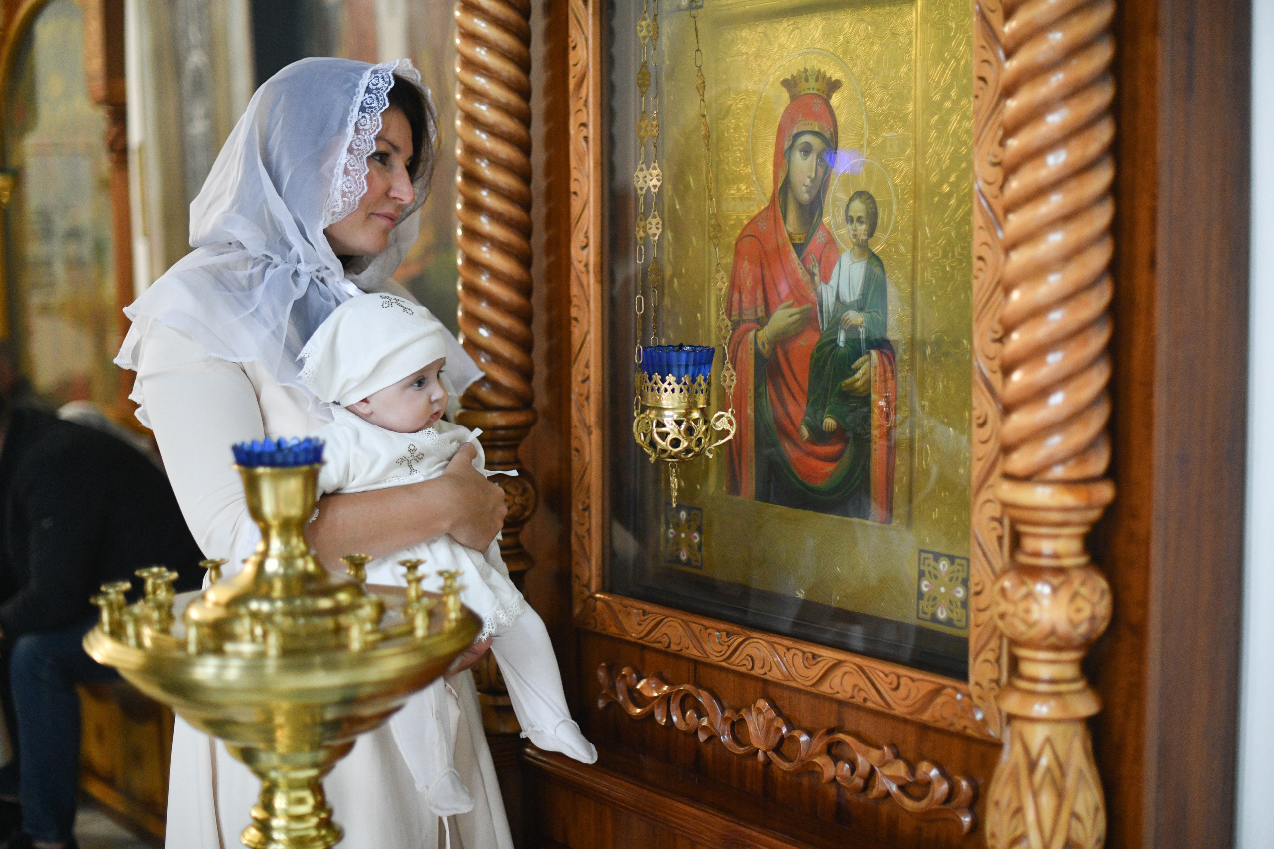 Крещение в Покровской церкви. Свадебный и портретный фотограф в Москве Галина Борисова