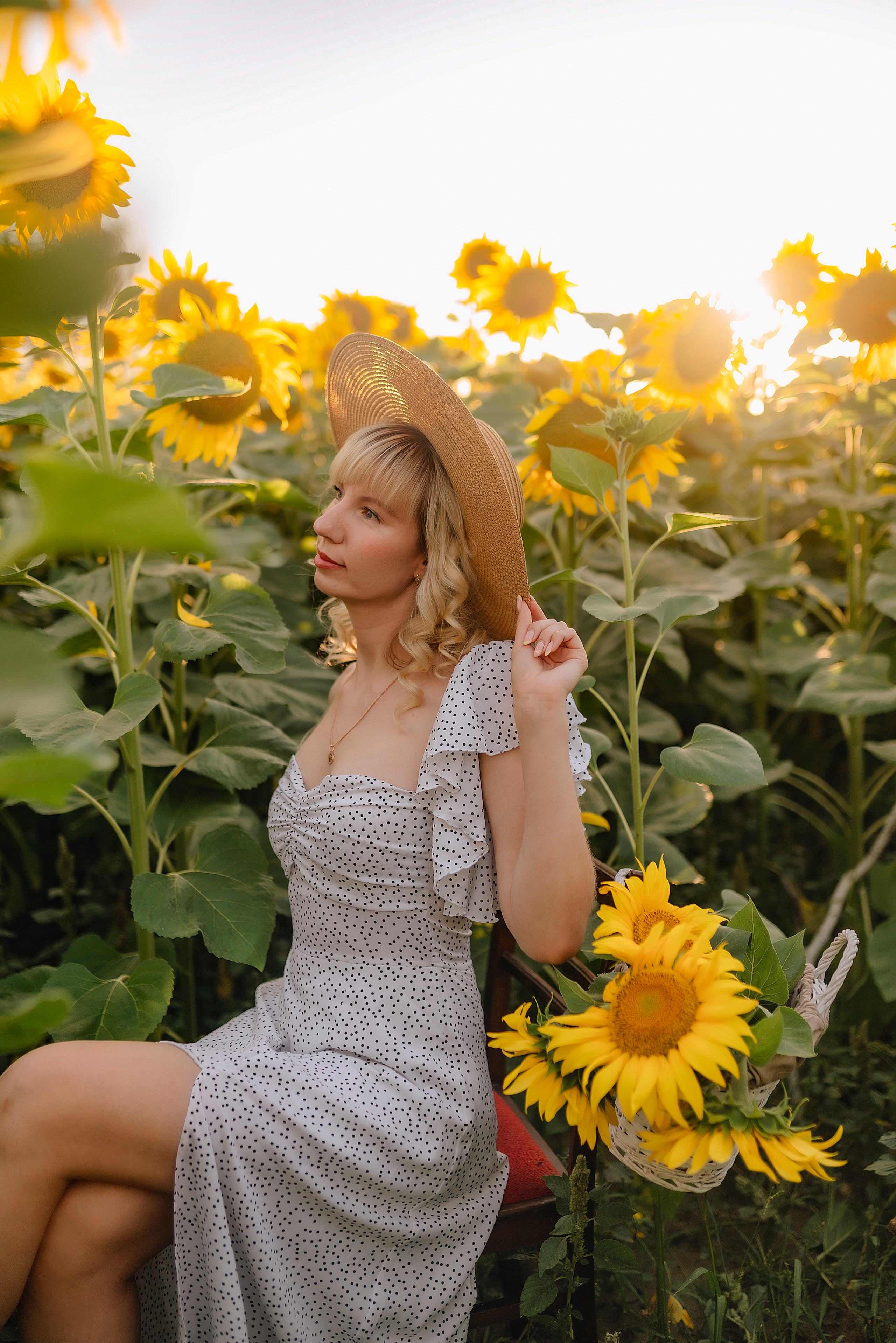 Анастасия | Съёмка в подсолнухах. Фотограф Карина Шмулёва. Воронеж и область