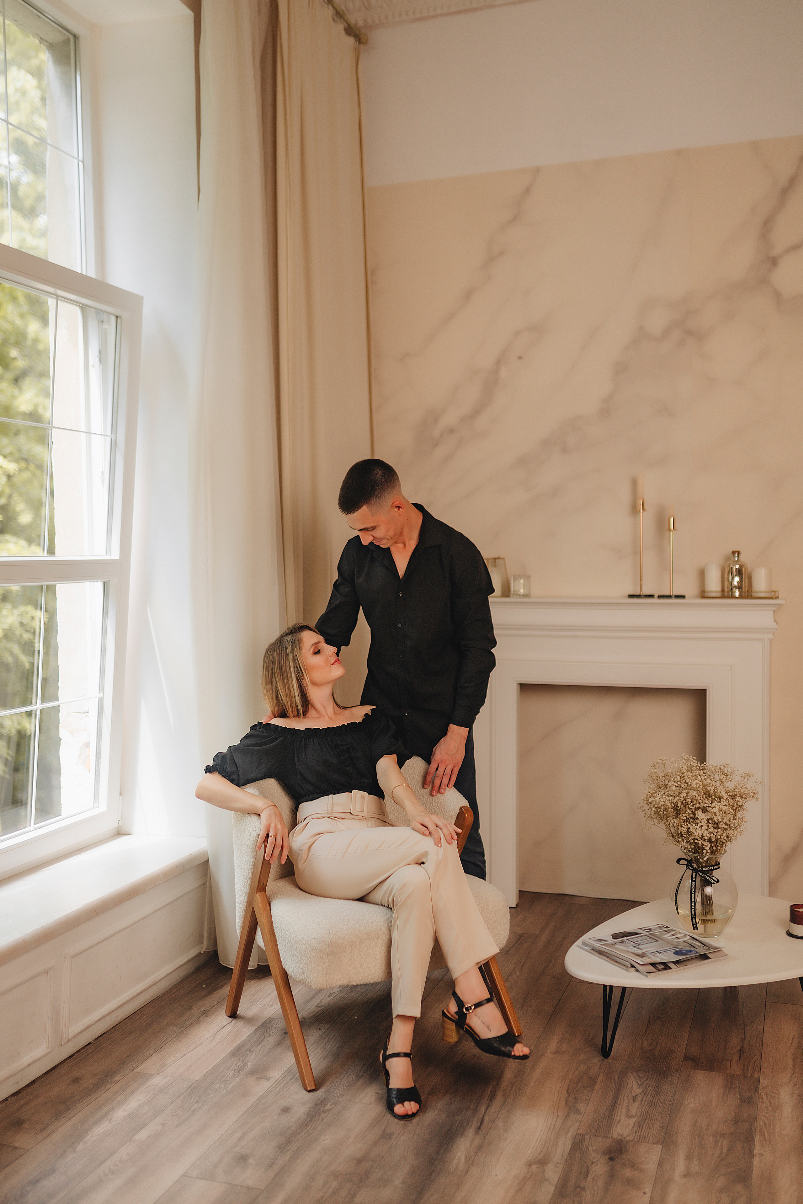 Кристина и Вадим | Съёмка в студии Portfolio. Фотограф Карина Шмулёва. Воронеж и область