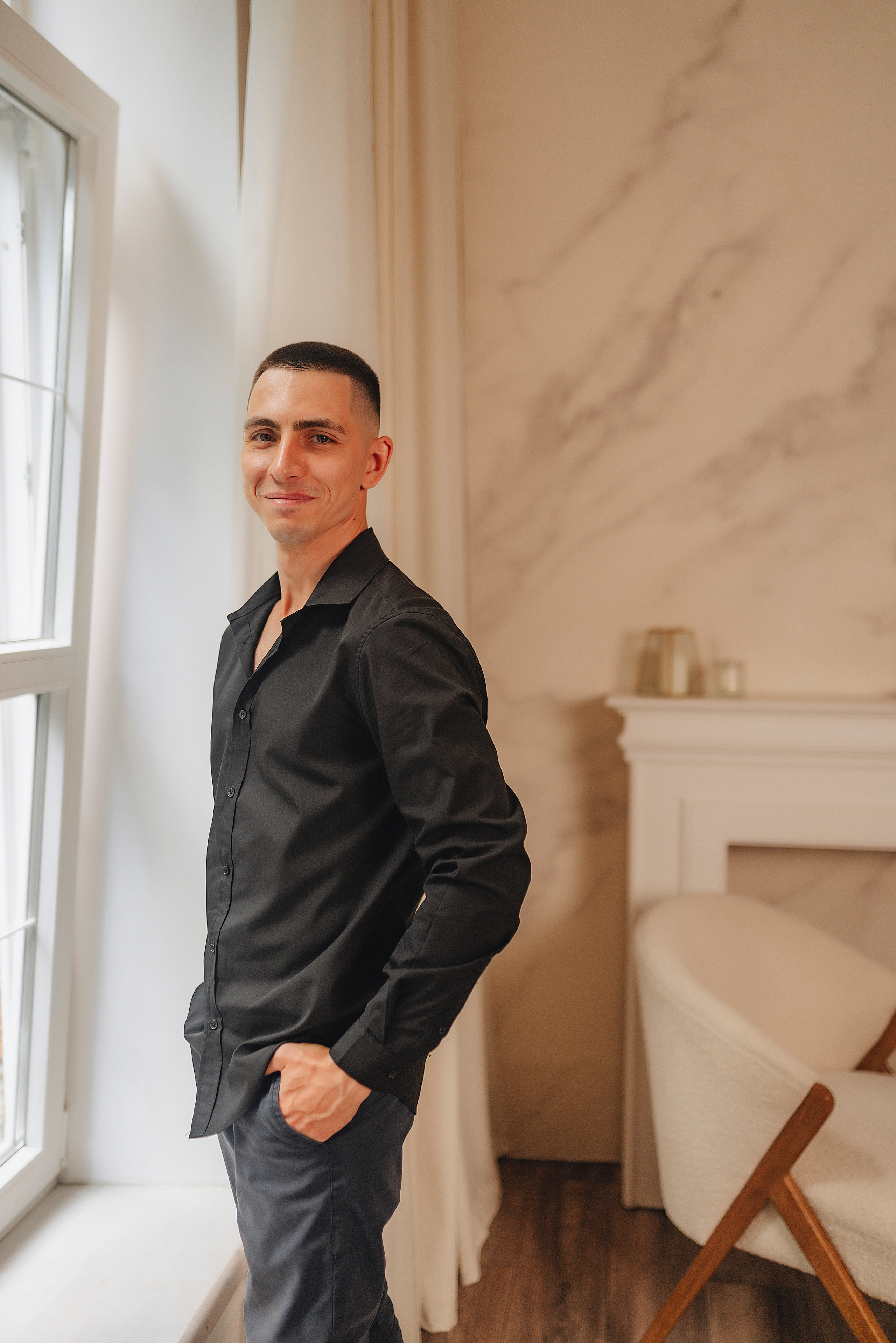 Кристина и Вадим | Съёмка в студии Portfolio. Фотограф Карина Шмулёва. Воронеж и область