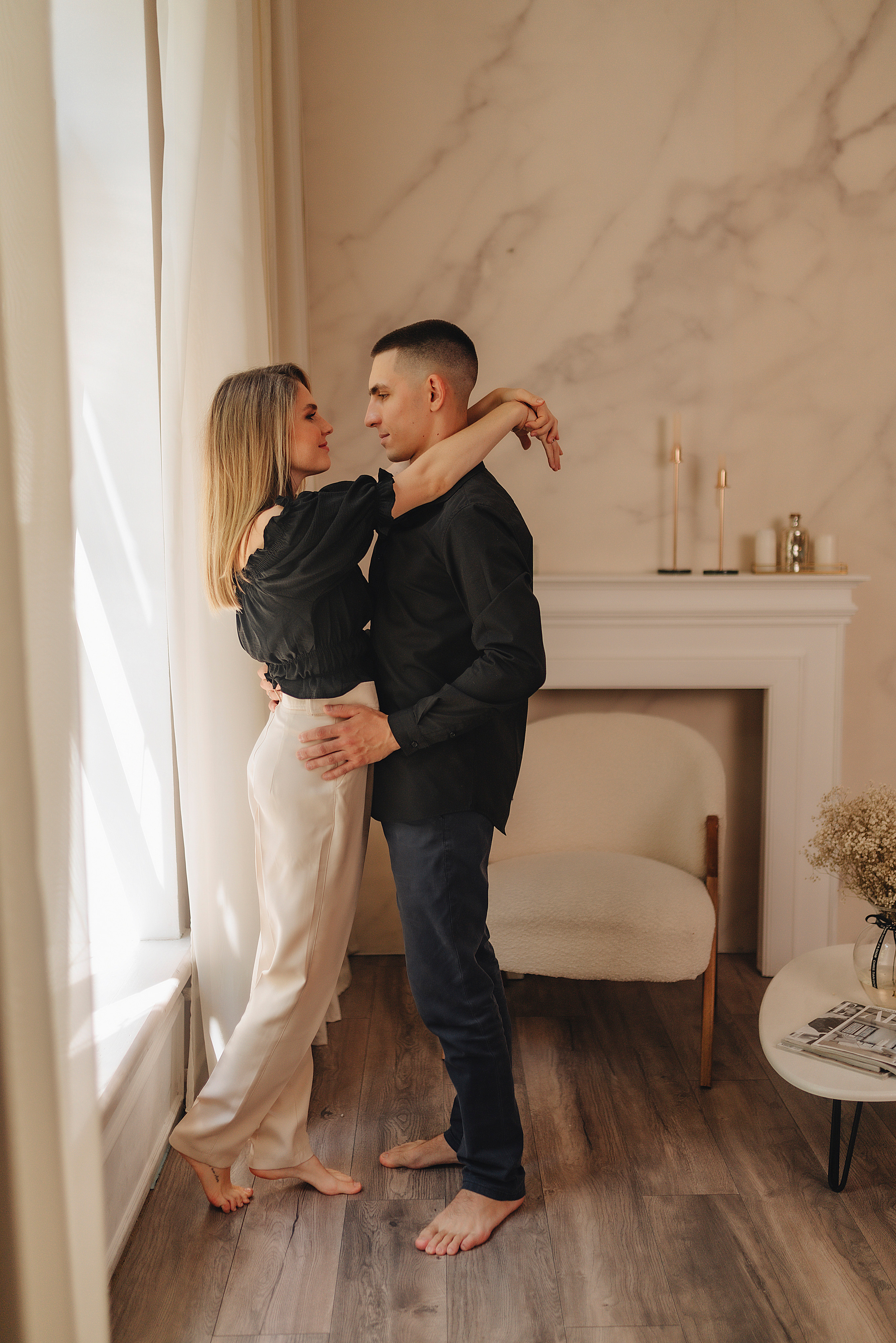 Кристина и Вадим | Съёмка в студии Portfolio. Фотограф Карина Шмулёва. Воронеж и область