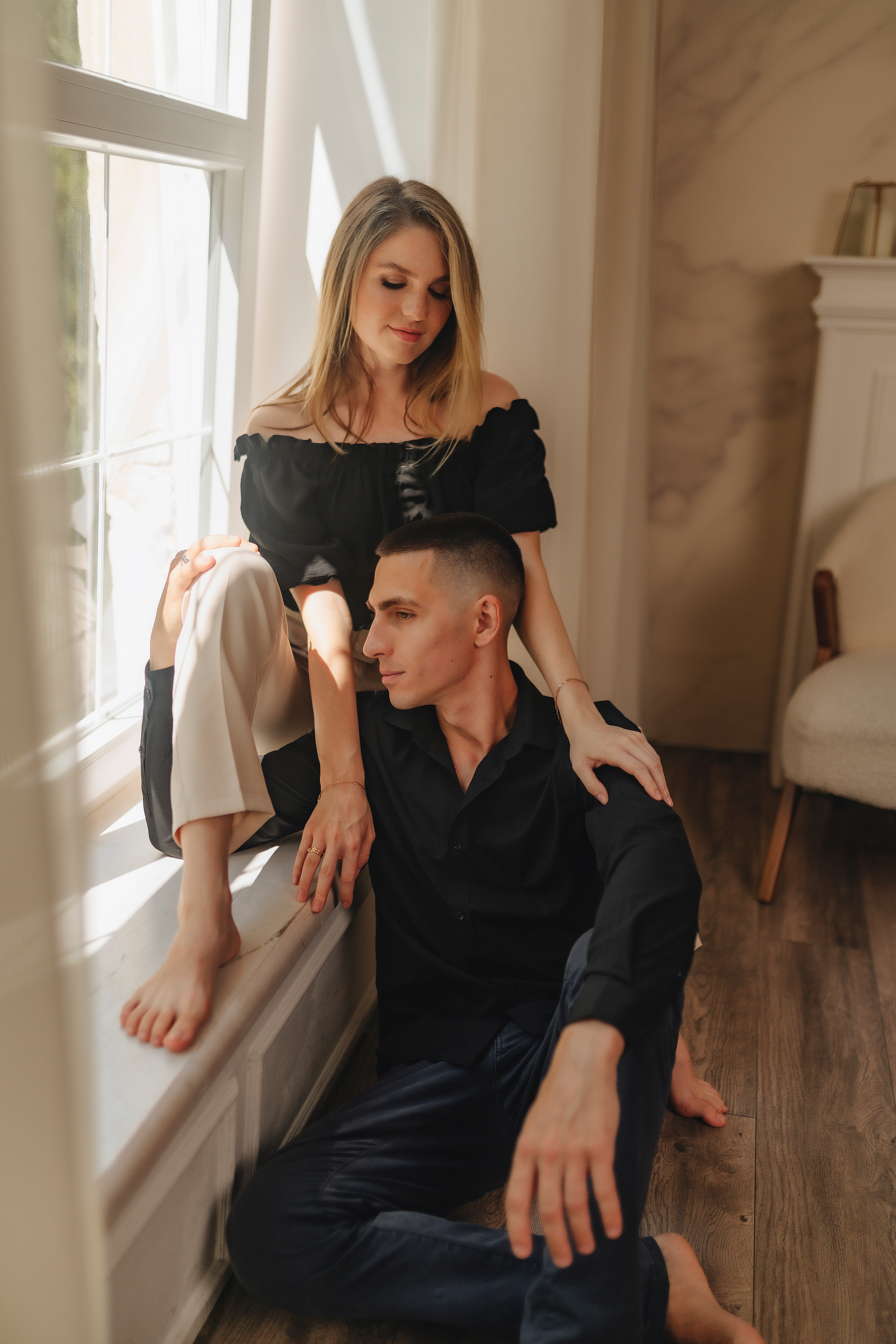 Кристина и Вадим | Съёмка в студии Portfolio. Фотограф Карина Шмулёва. Воронеж и область