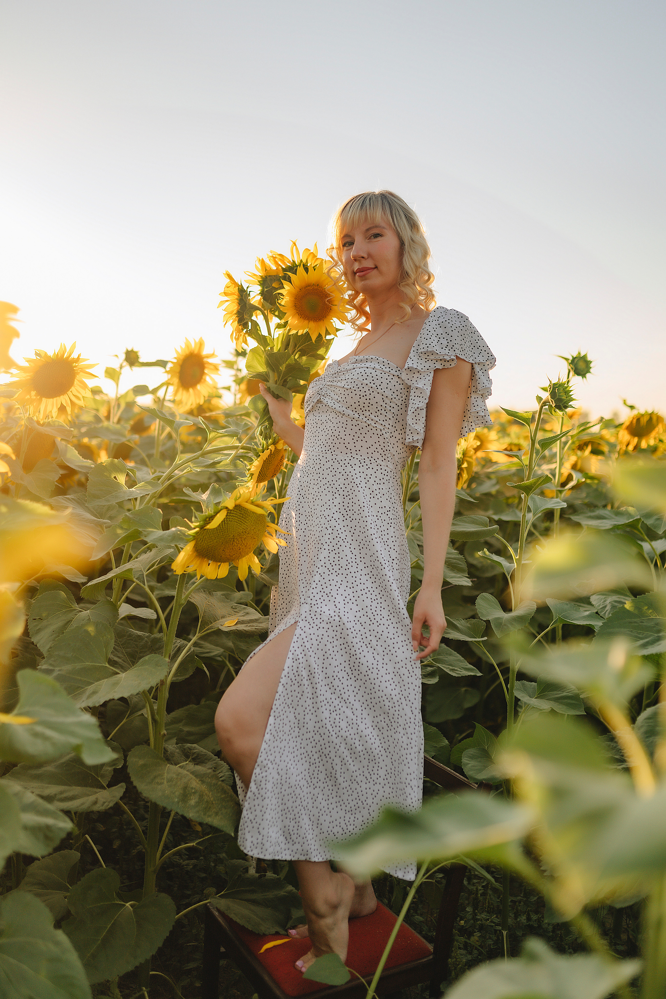 Анастасия | Съёмка в подсолнухах. Фотограф Карина Шмулёва. Воронеж и область