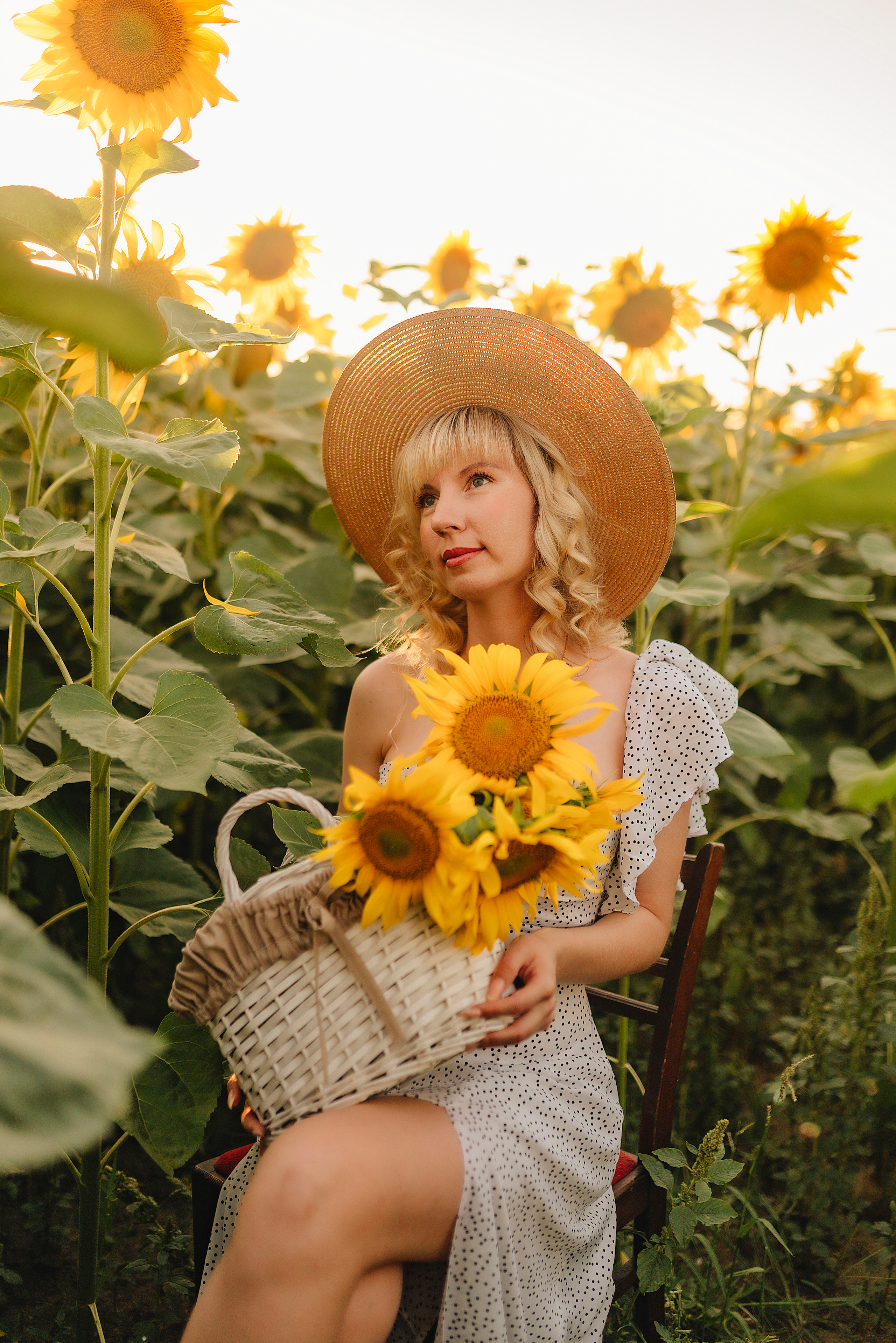 Анастасия | Съёмка в подсолнухах. Фотограф Карина Шмулёва. Воронеж и область