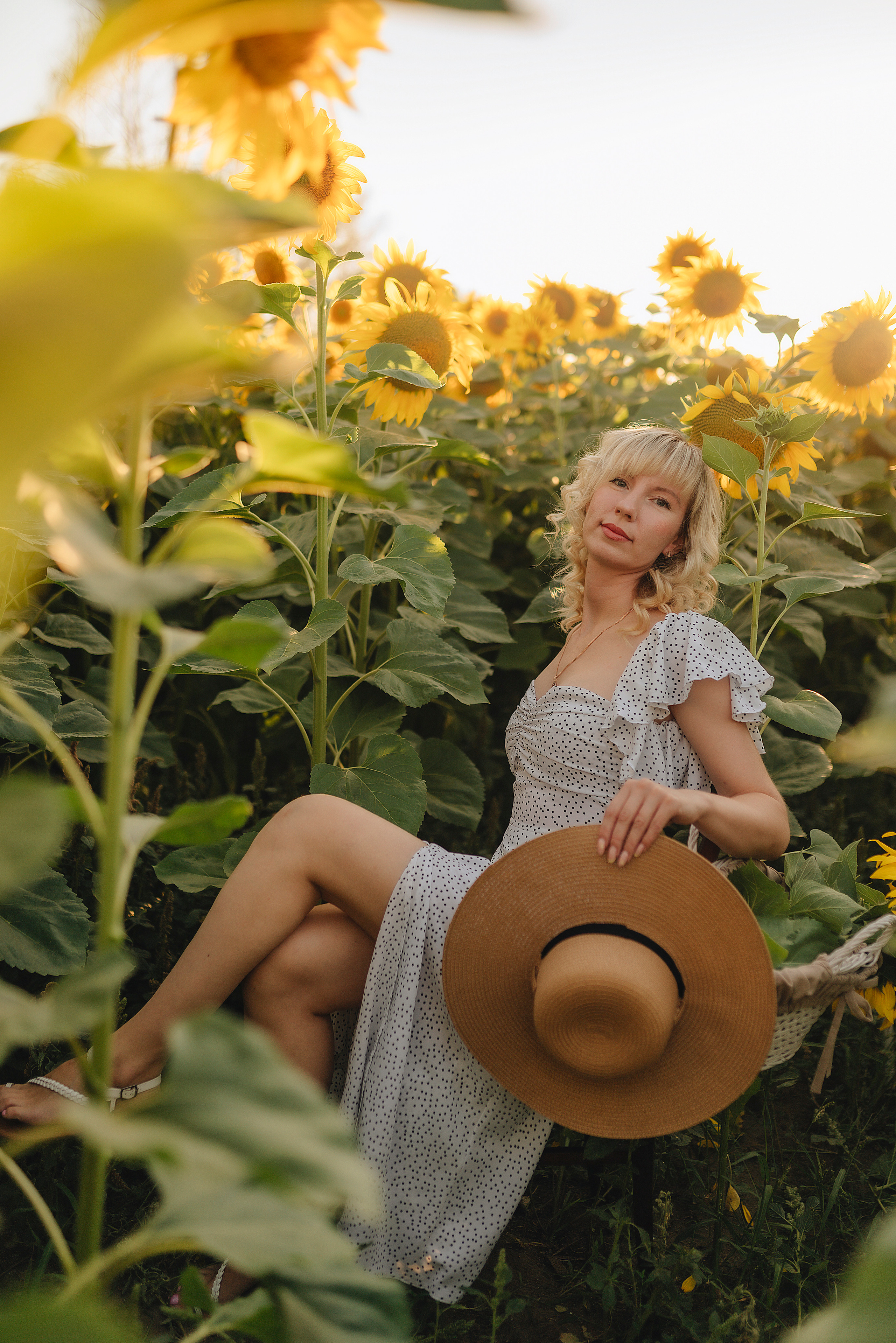 Анастасия | Съёмка в подсолнухах. Фотограф Карина Шмулёва. Воронеж и область