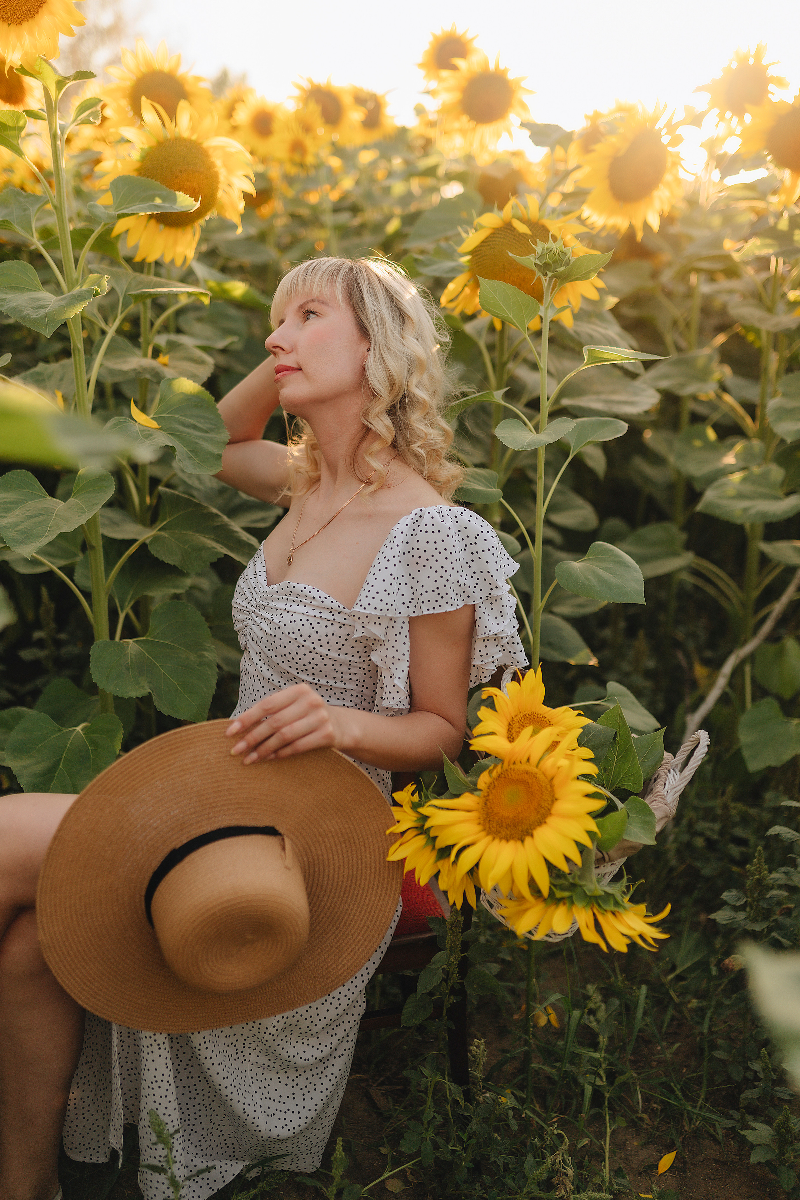 Анастасия | Съёмка в подсолнухах. Фотограф Карина Шмулёва. Воронеж и область