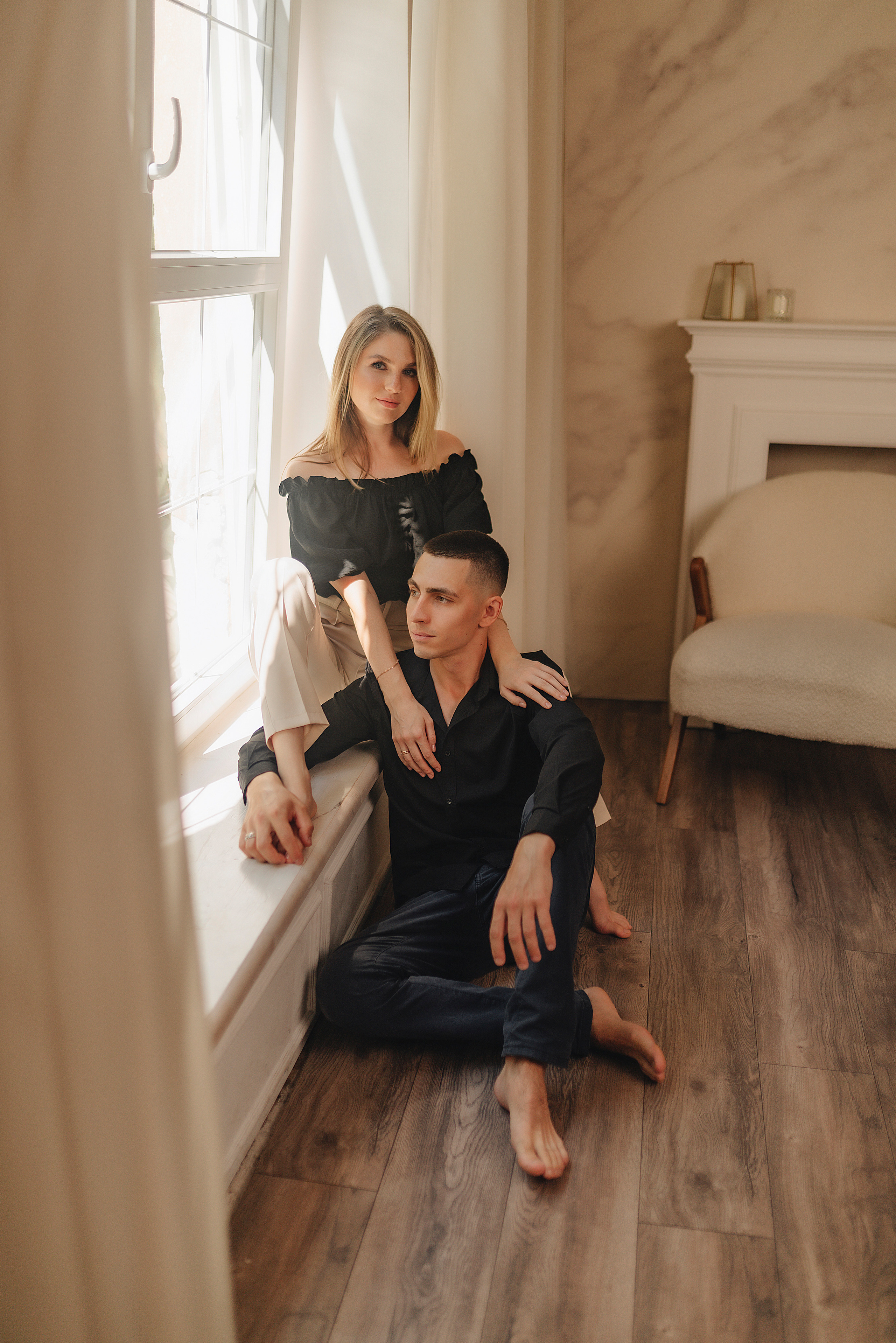 Кристина и Вадим | Съёмка в студии Portfolio. Фотограф Карина Шмулёва. Воронеж и область