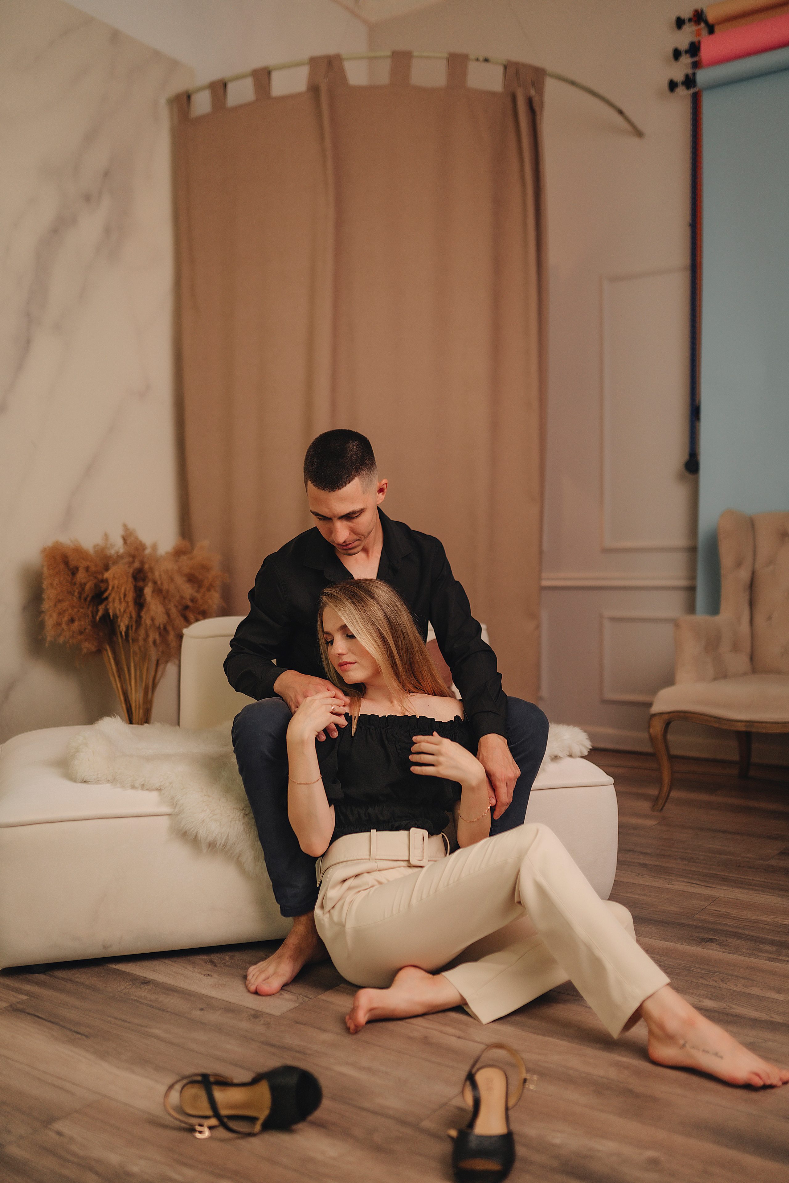 Кристина и Вадим | Съёмка в студии Portfolio. Фотограф Карина Шмулёва. Воронеж и область