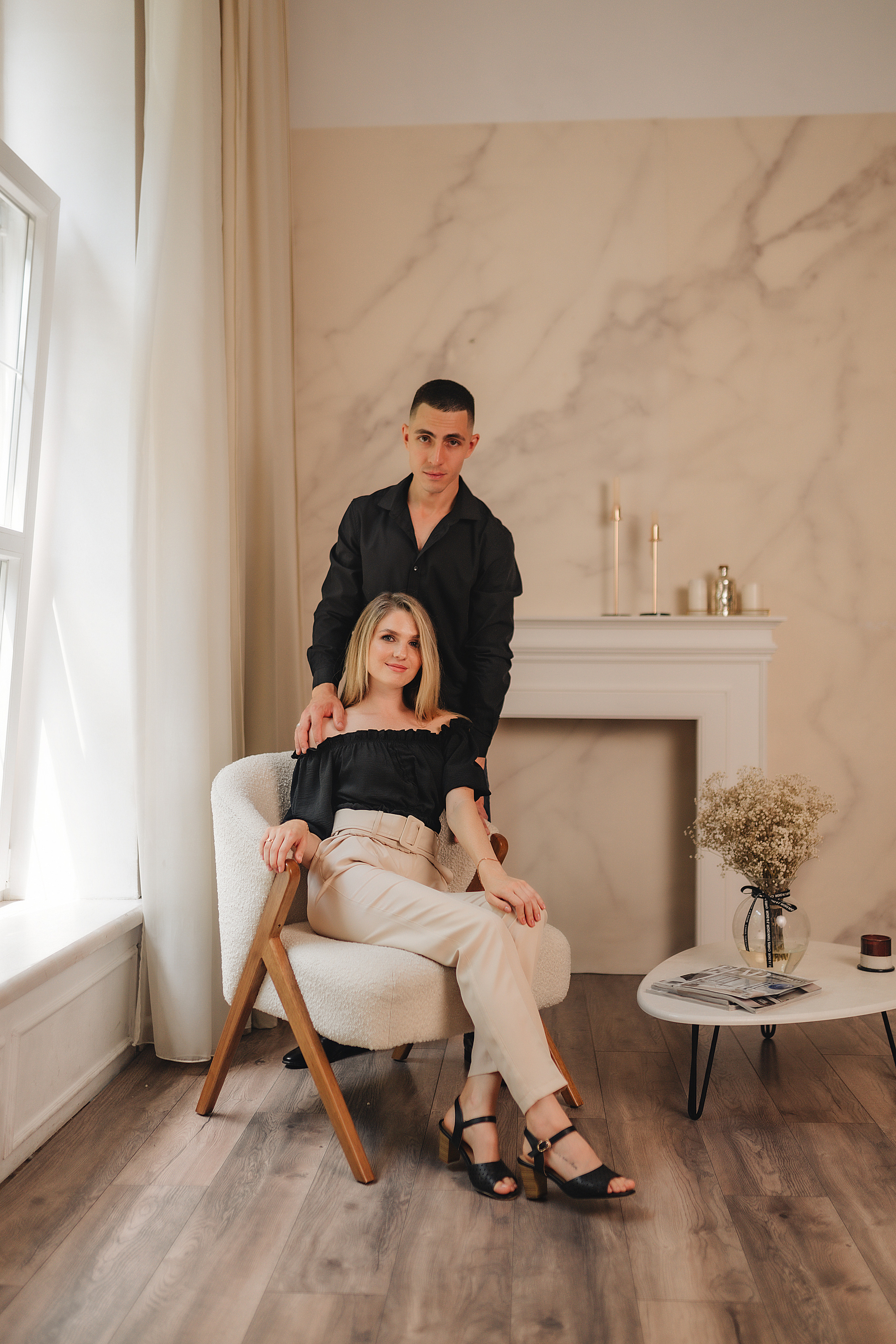 Кристина и Вадим | Съёмка в студии Portfolio. Фотограф Карина Шмулёва. Воронеж и область