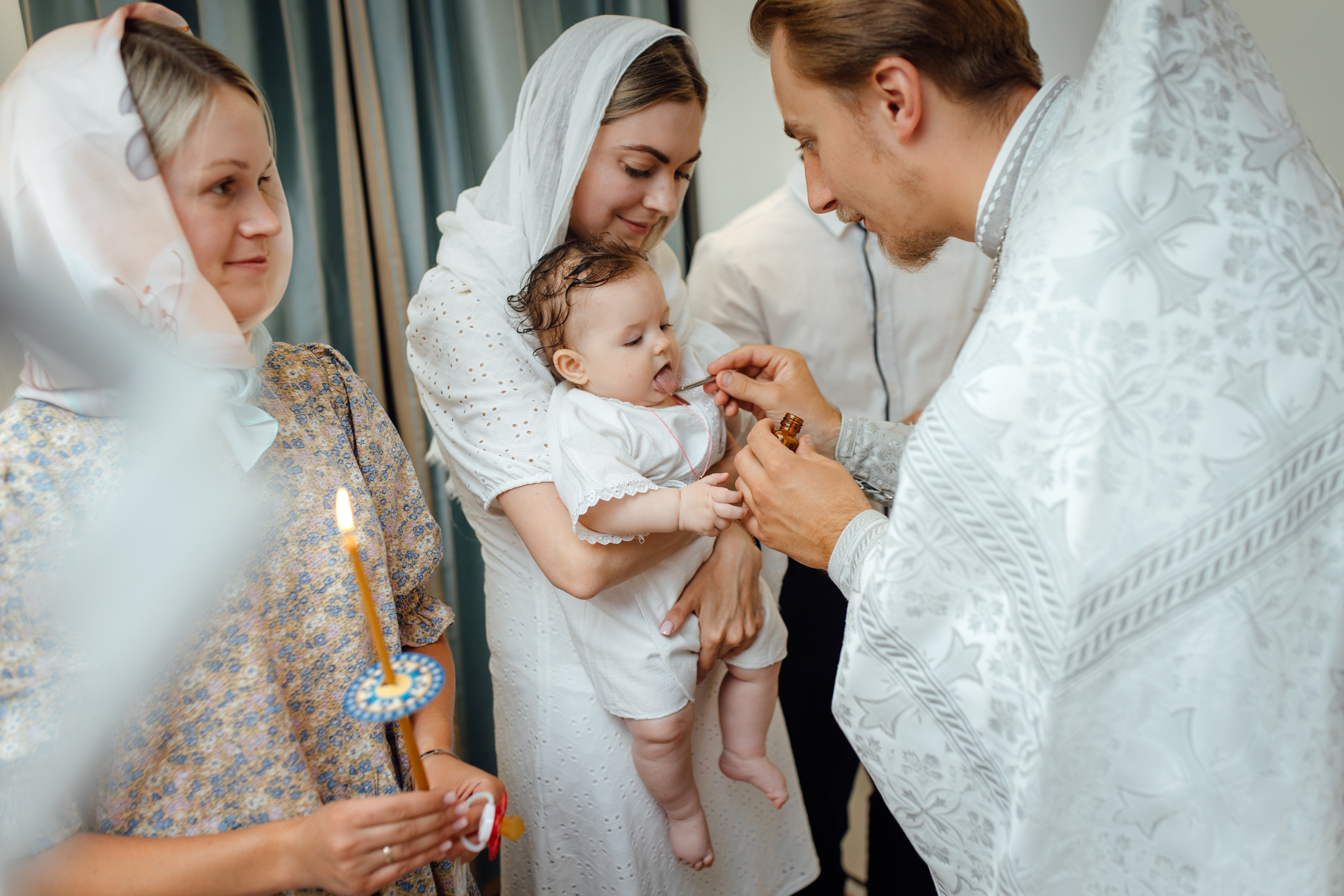 Крещение Аделины, храм Святой Троицы, июль 2024