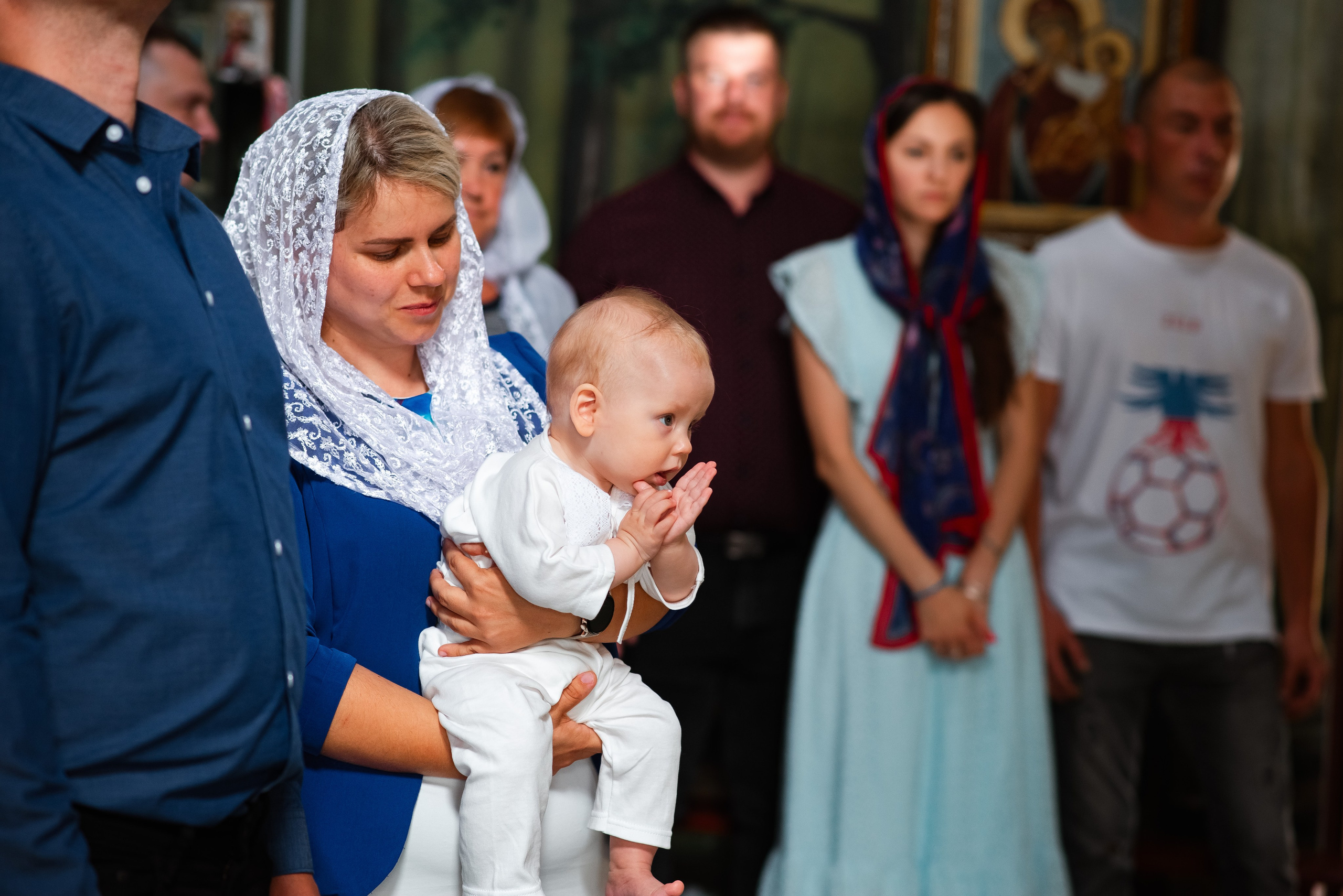 Крещение Михея в хр. Младенца Гавриила. Семейный фотограф на выписку из роддома и крещение Минск Настя Гришук