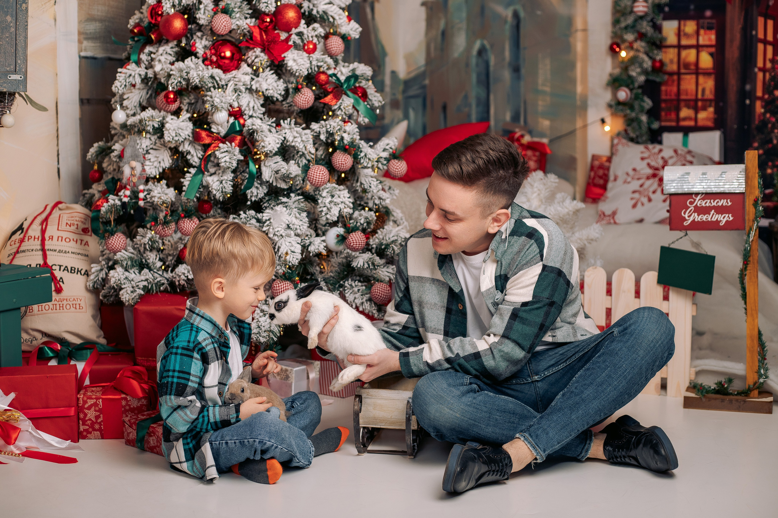 Новогодняя фотосессия фотодень спб с кроликами. Фотограф в Санкт-Петербурге, Анна Скворцова