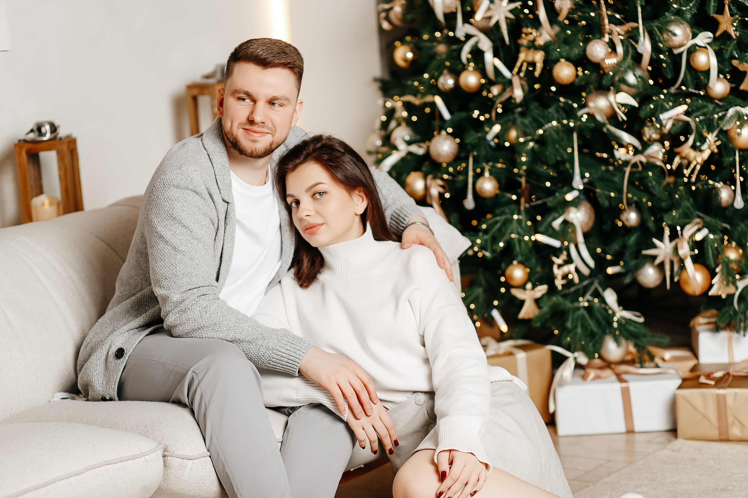 Новогодняя фотосессия для влюбленных в Московской фотостудии. Фотограф в Подольске — Мария Бучнева