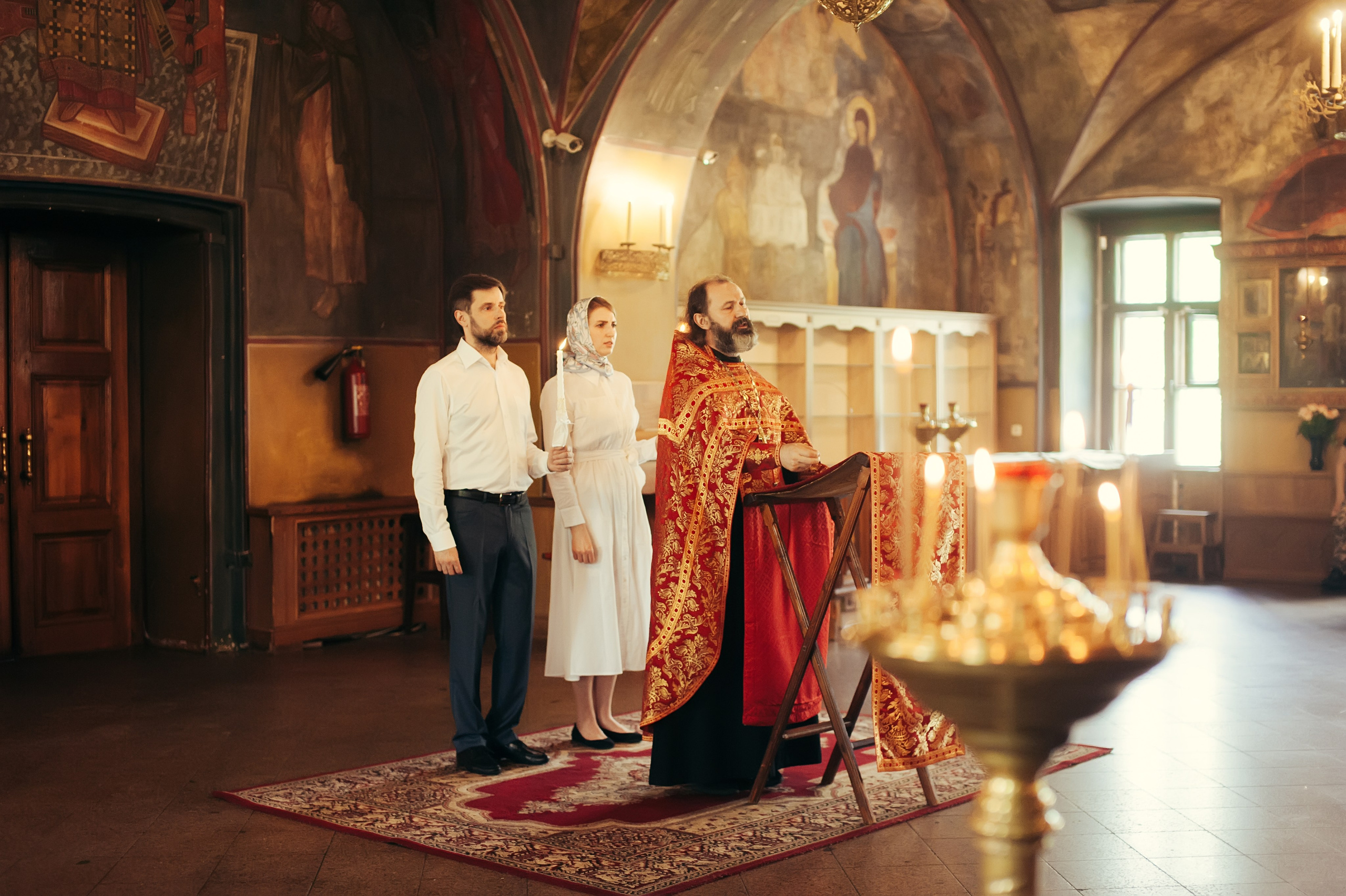 Екатерина и Александр. Венчание, Москва. Семейный фотограф Анна Дубовская