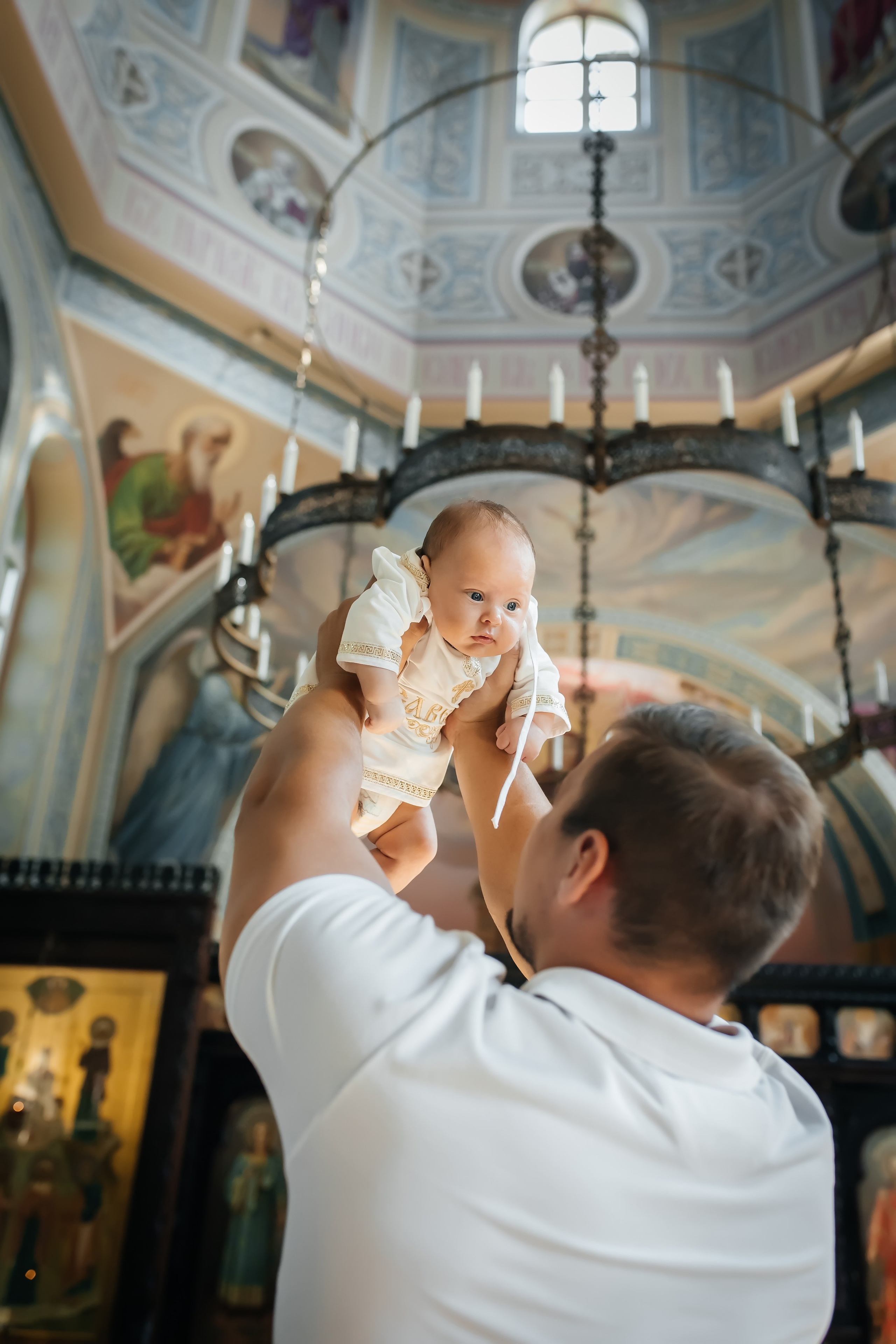Крещение Савелия в Храме Ксении Петербургской Горки Ленинские. Фотограф на крещение и венчание Москва  Надежда Баланина