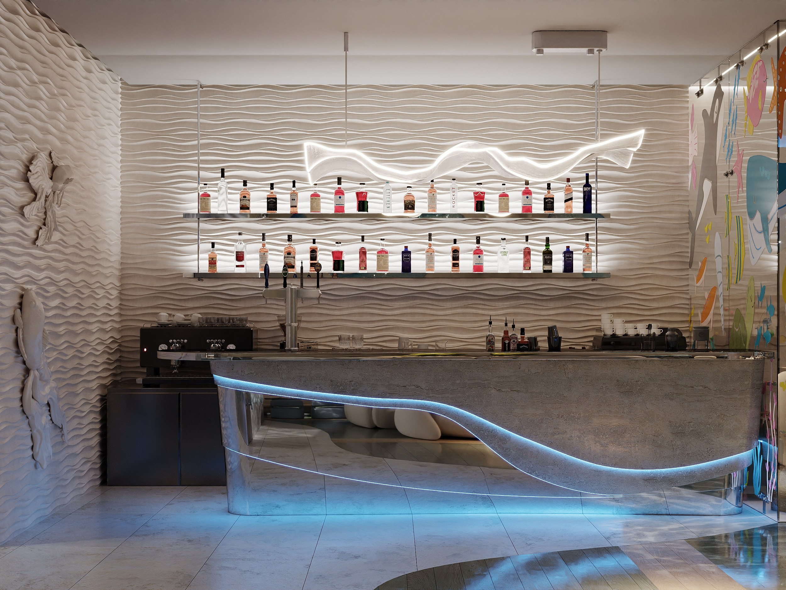 Ресторан Wine&crab, Барвиха. 3D визуализатор в Москве Сердюк Владислав