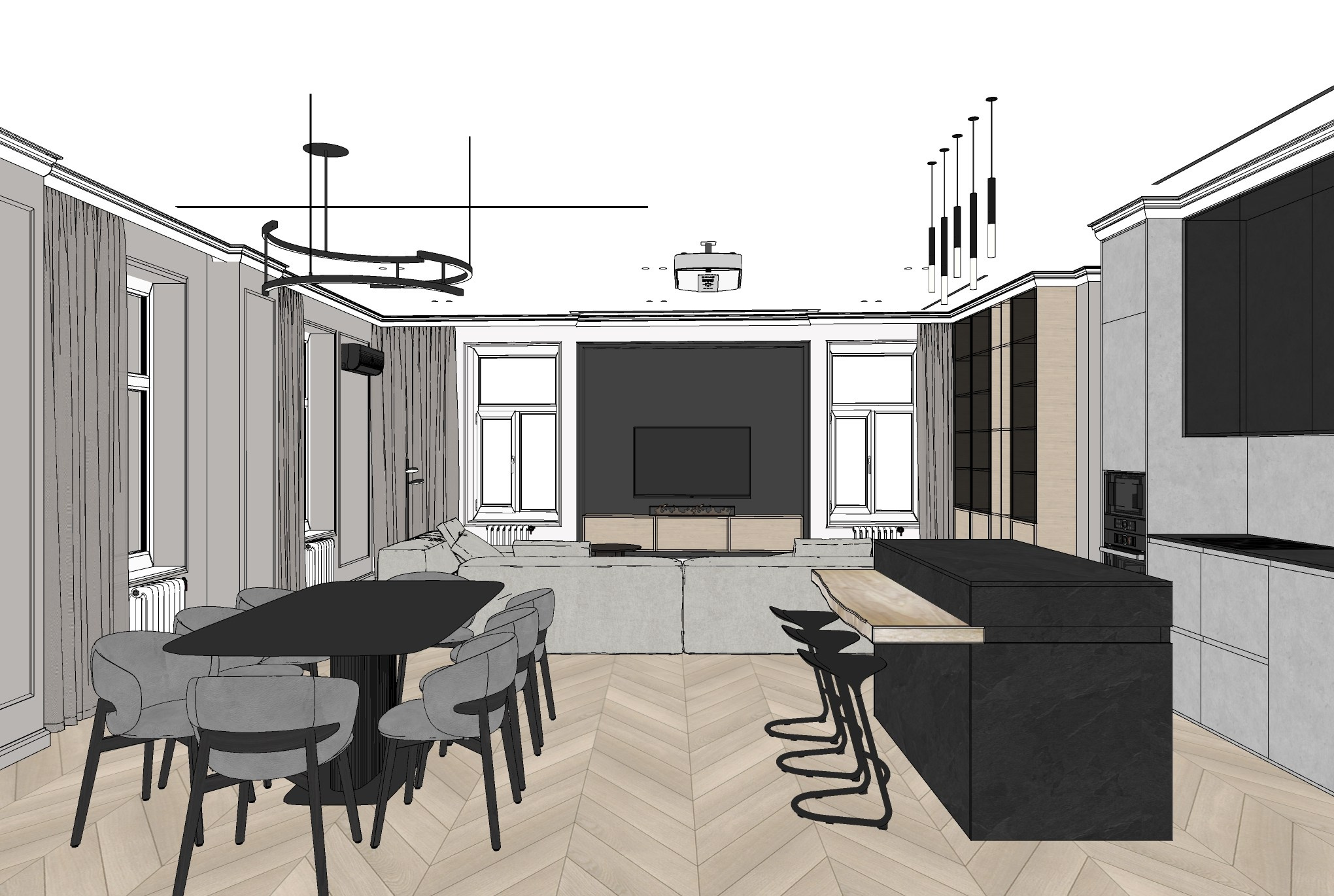 ЖК Пречистенка, Москва. Студия интерьерного дизайна и проектирования, Москва