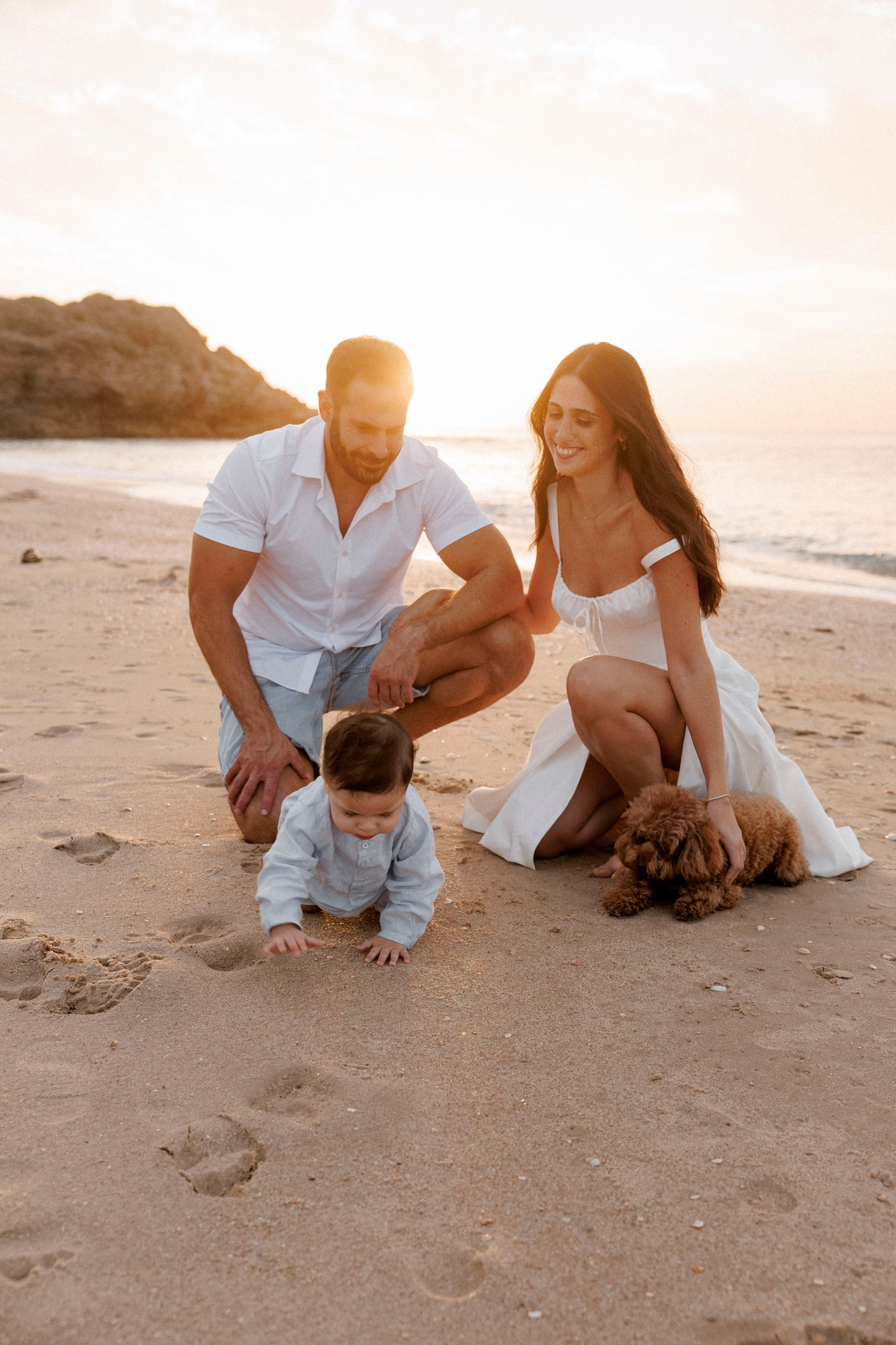 First year family photos near the sea. Главная