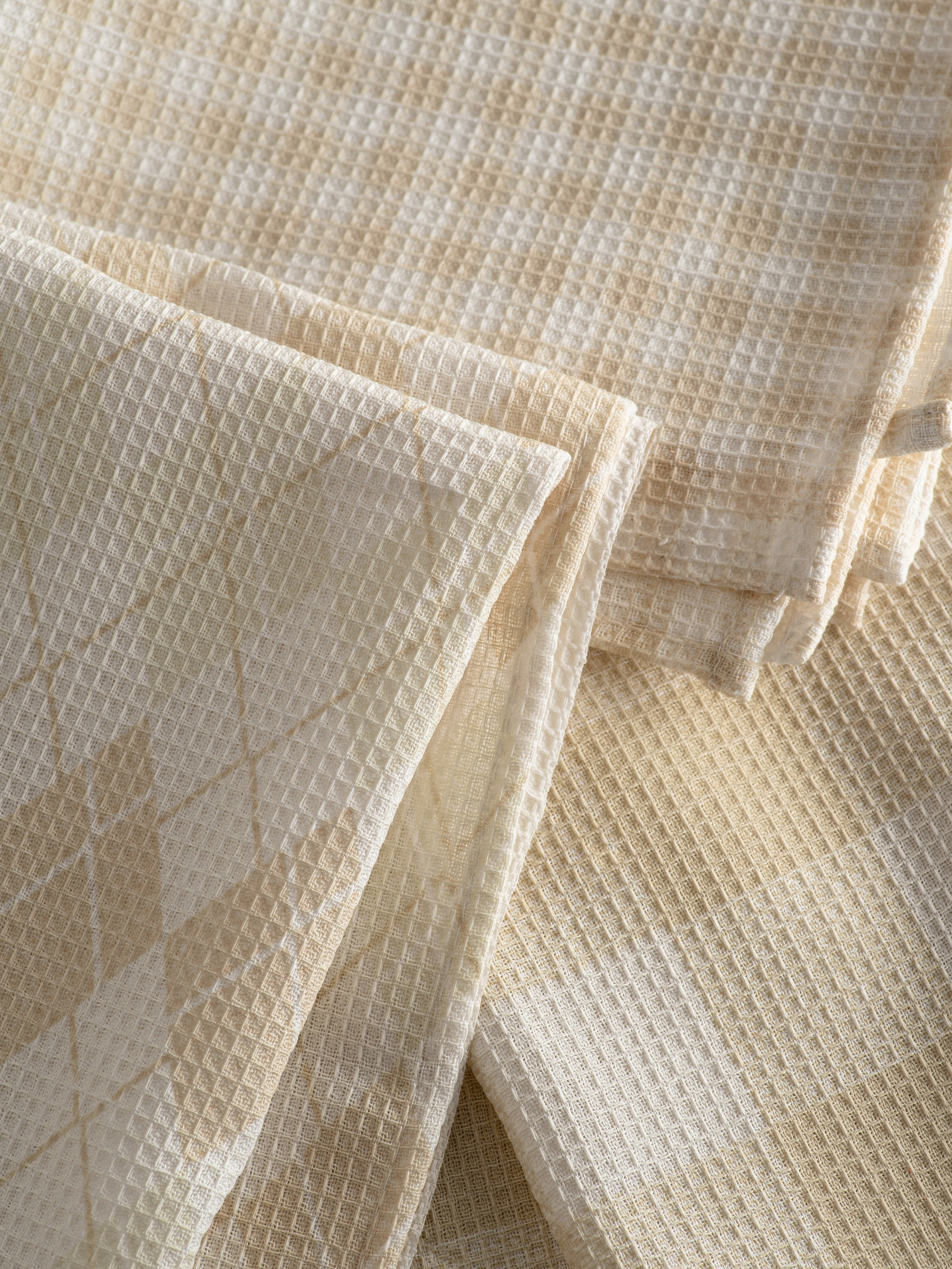 Макросъемка ткани кухонных полотенец