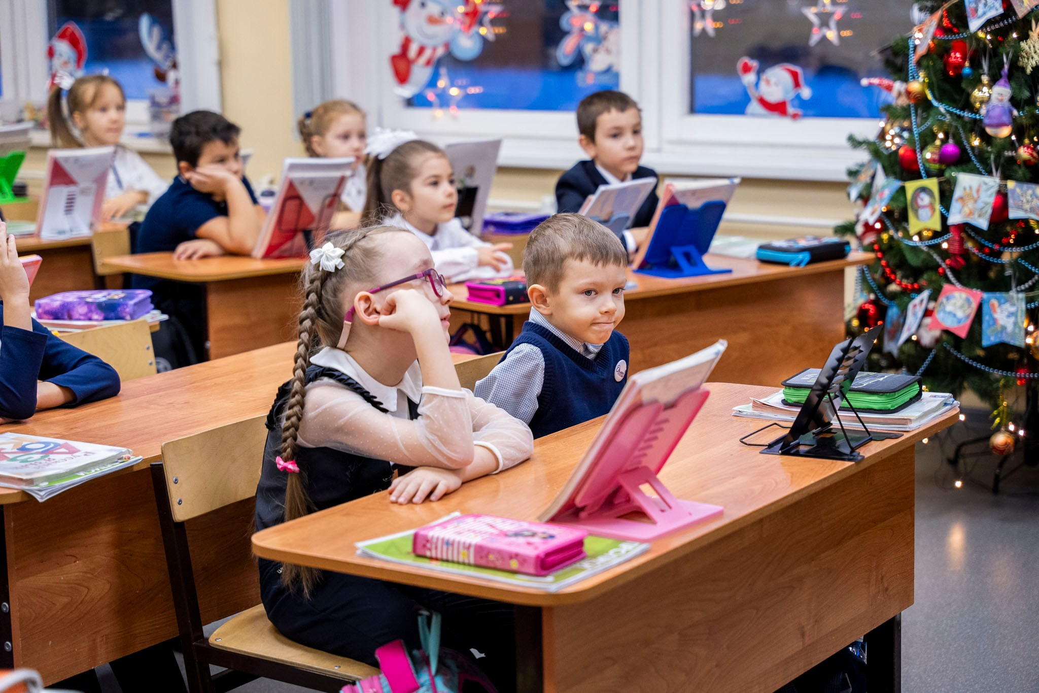 Открытый урок в 1 классе. Фотограф Юлия Попова