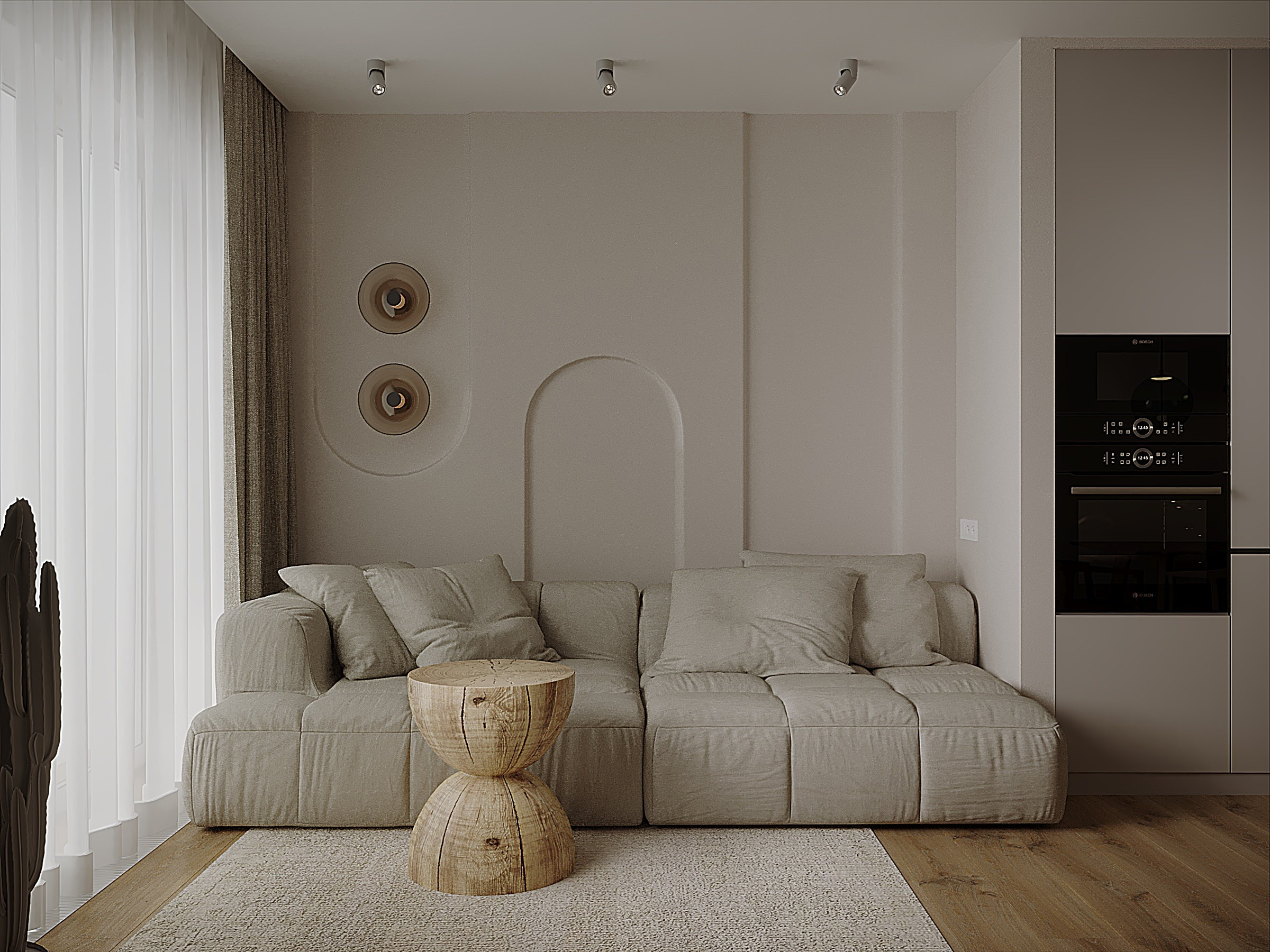 Квартира в стиле джапанди. Lina architector | Дизайн интерьера