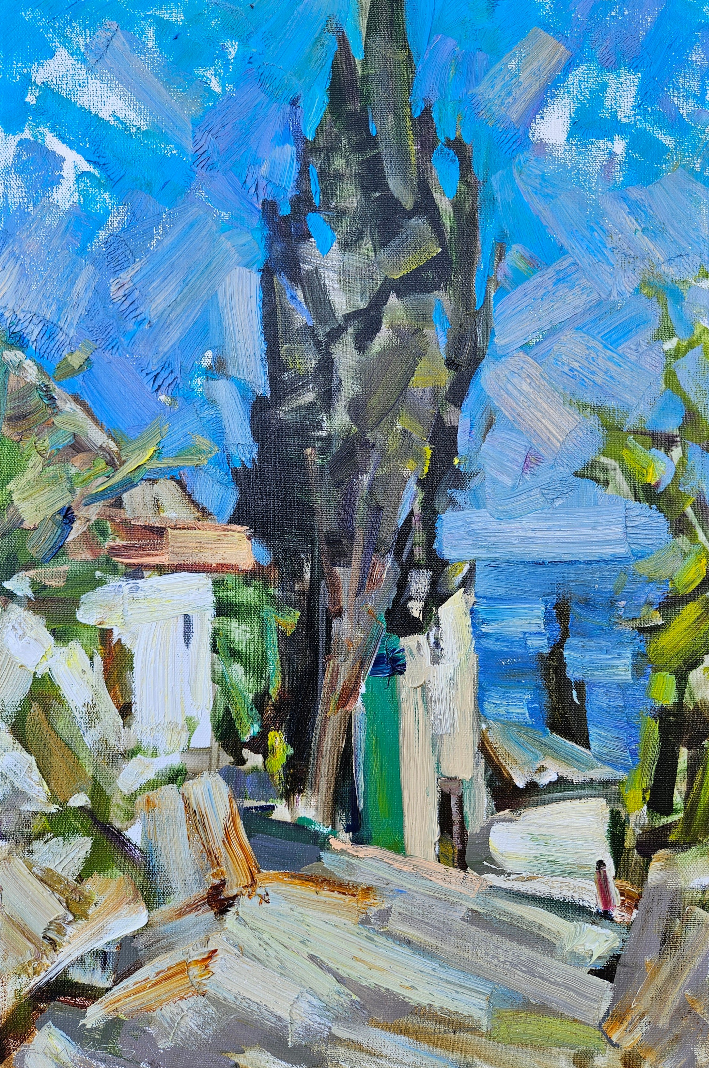 "Улочка в Гурзуфе". 2025. Холст, масло. 60х40. Цена: 20000₽