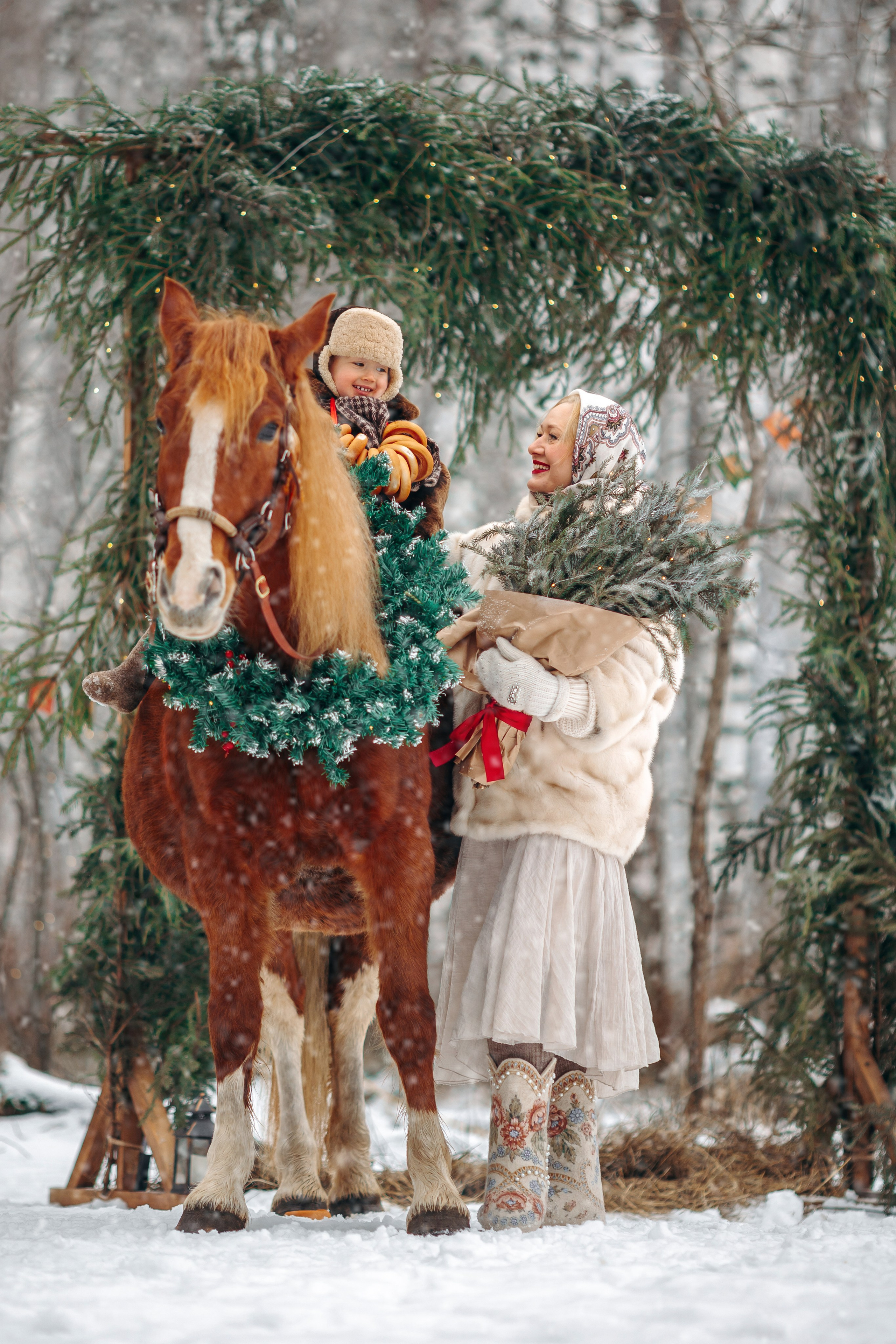 Тариф Новогодний 2025-2026. Анна Молчанова конный фотограф в Тюмени | фотосессии с лошадьми Тюмень