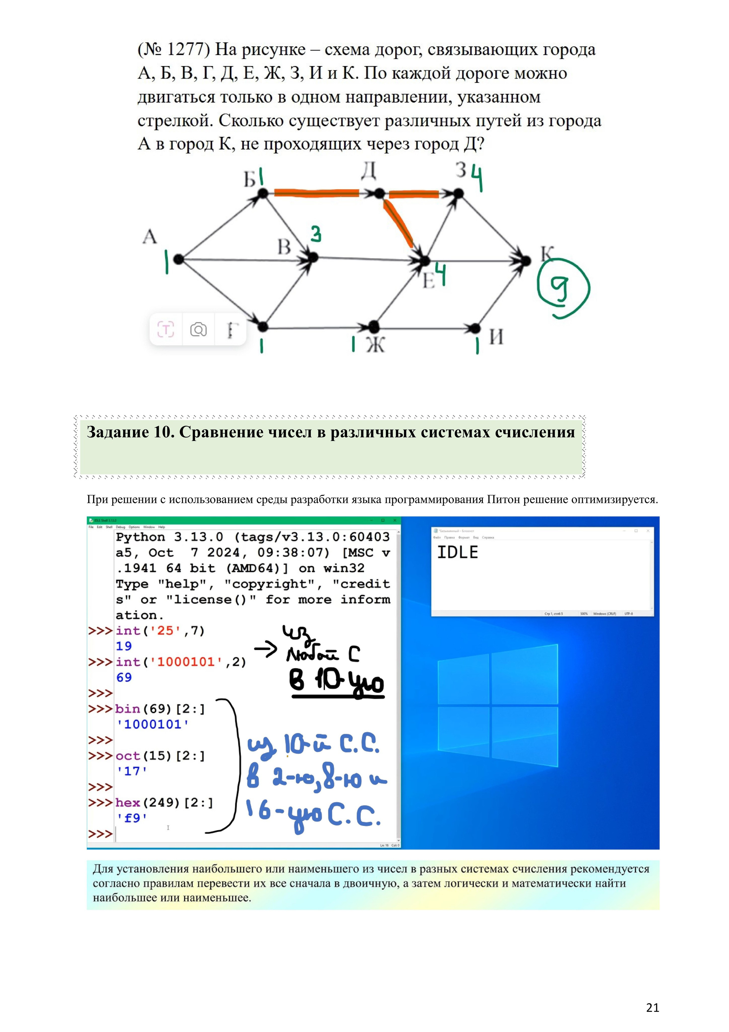 Примеры решений и указаний к заданиям ОГЭ по информатике 2025. Используется, как база, вариант 2025 года. Зойкин Максим Валерьевич