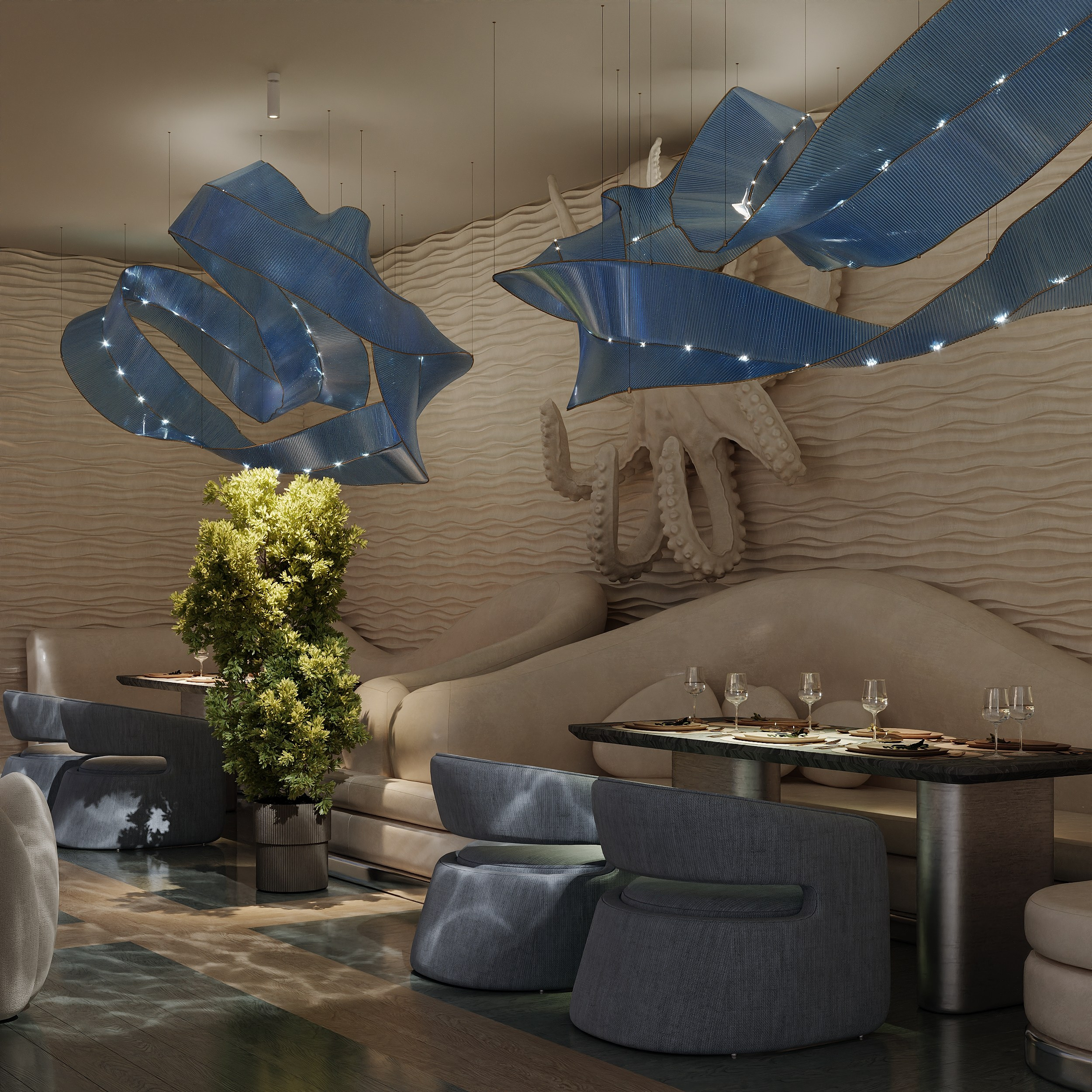 Ресторан Wine&crab, Барвиха. 3D визуализатор в Москве Сердюк Владислав