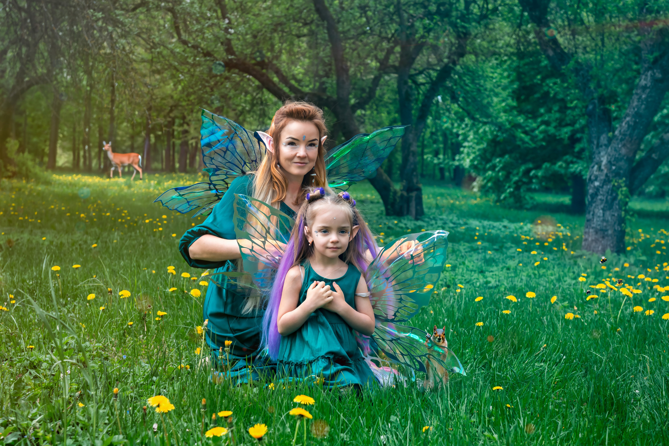 Семейная фотосессия в Лошицком парке в стиле эльфов
