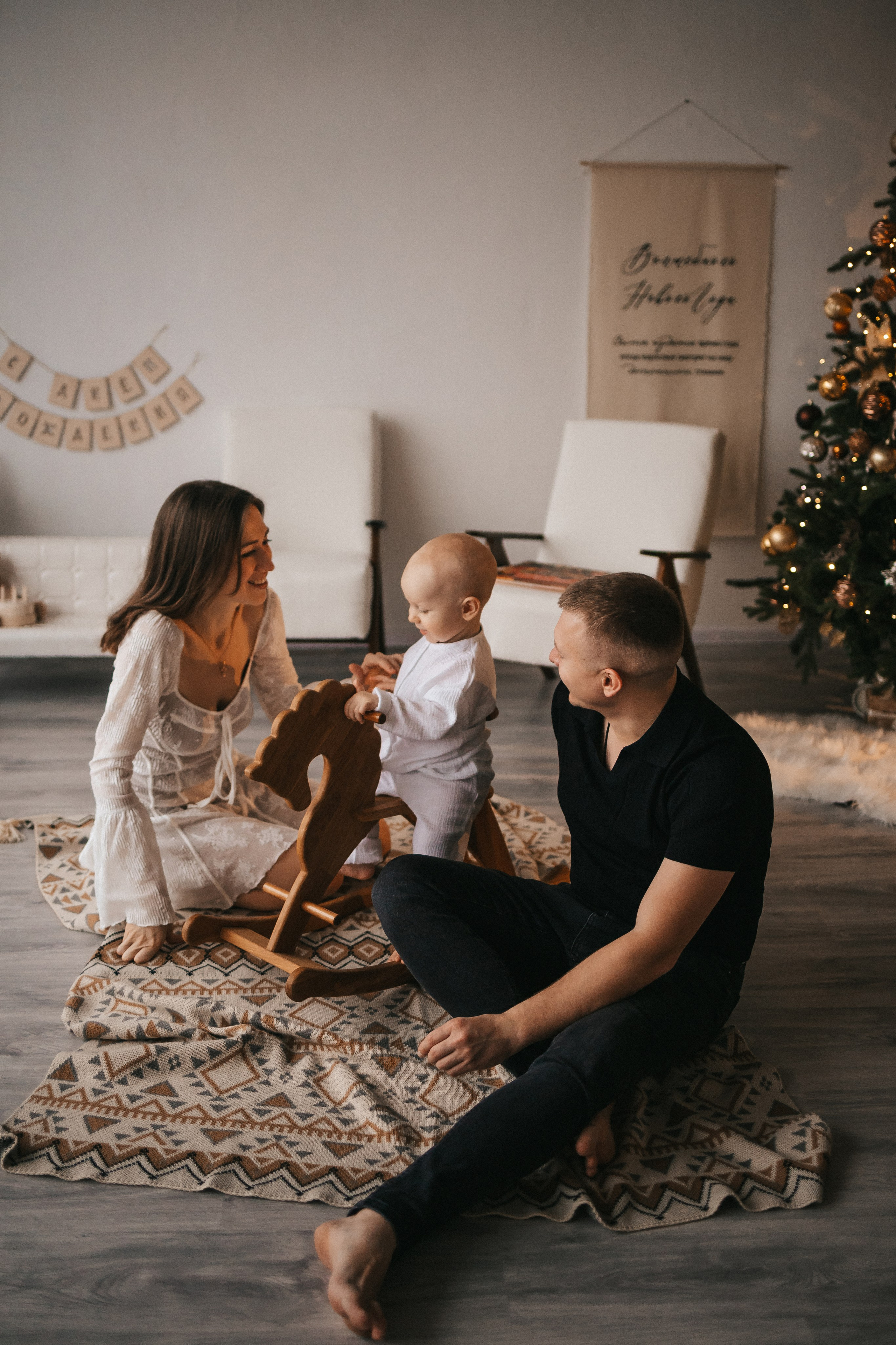 Саше 1 годик в новогодних локациях. Фотограф Нижний Новгород