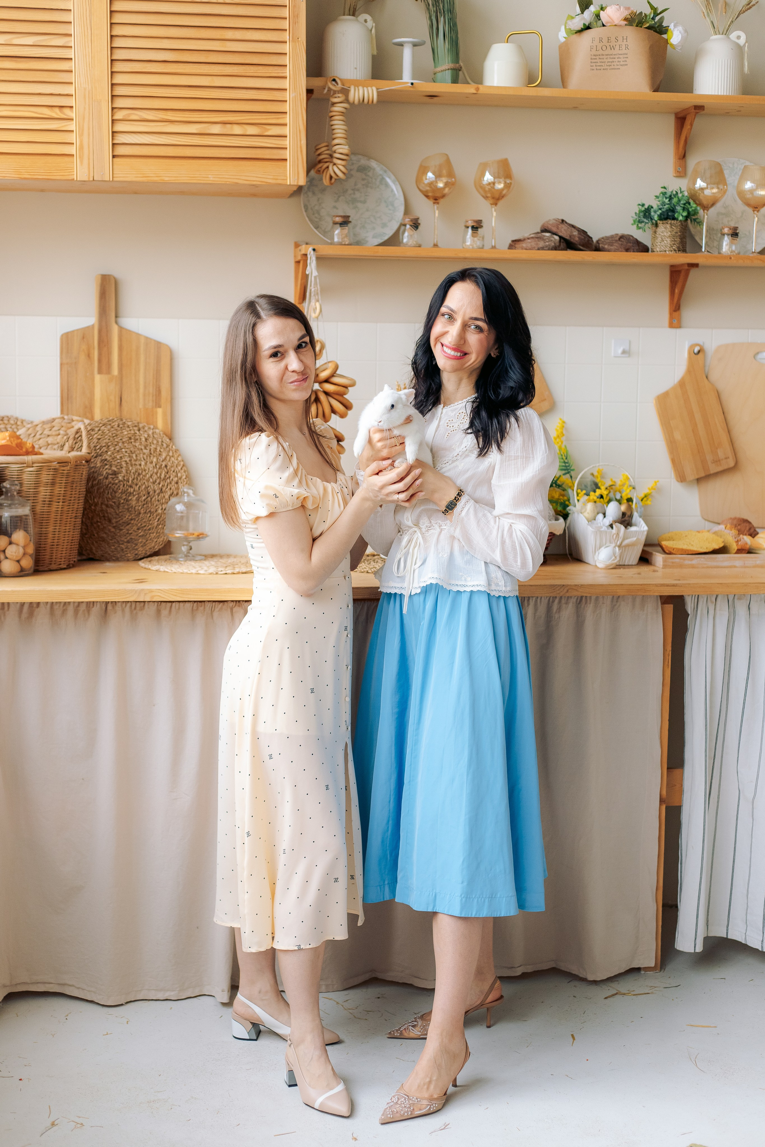 Семейная фотосессия с утятами и кроликом в фотостудии. Фотограф в Санкт-Петербурге, Анна Скворцова