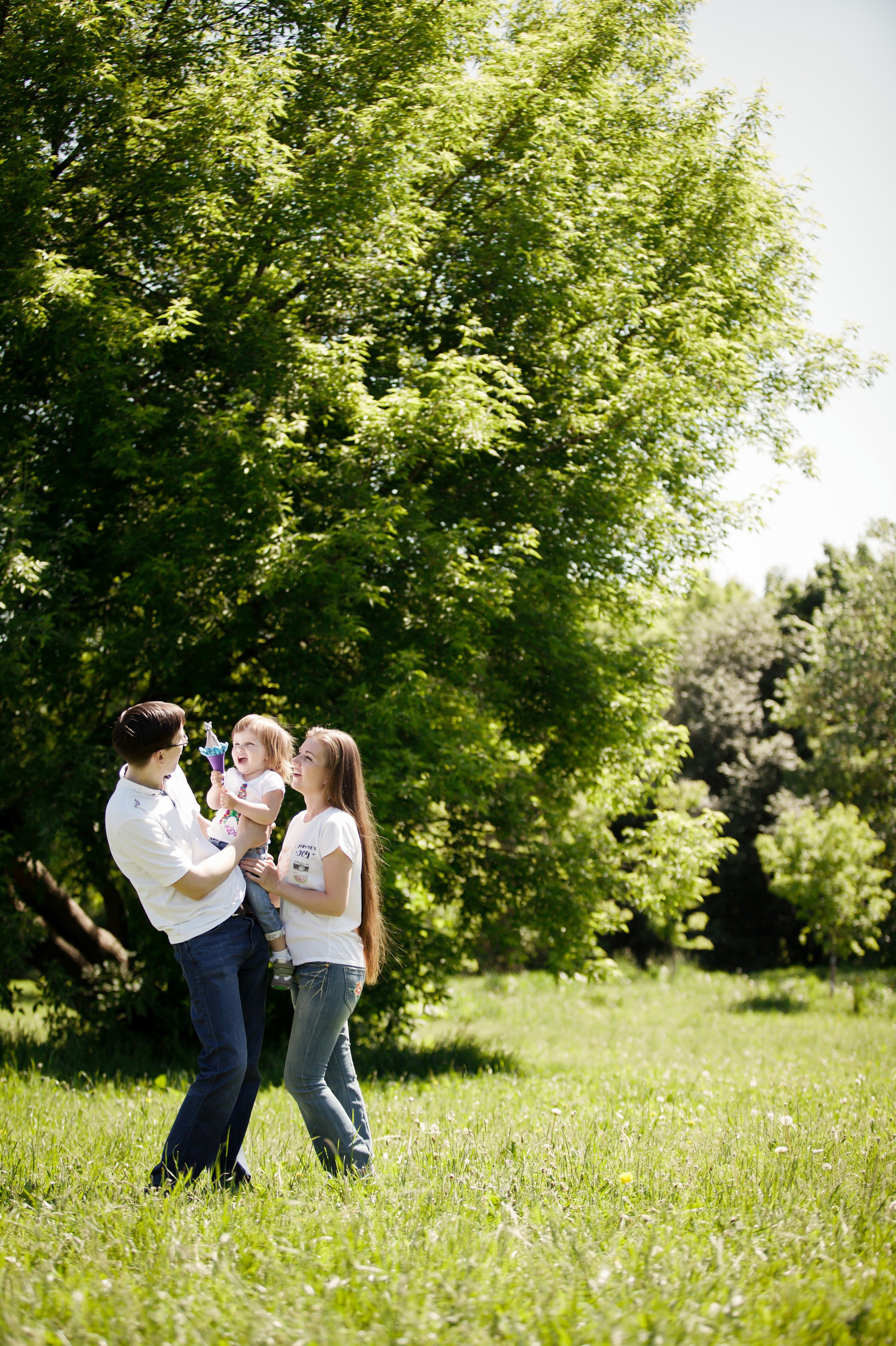 Семейная съемка в парке. Фотографы в Москве Светлана Устинова и Сергей Грачев