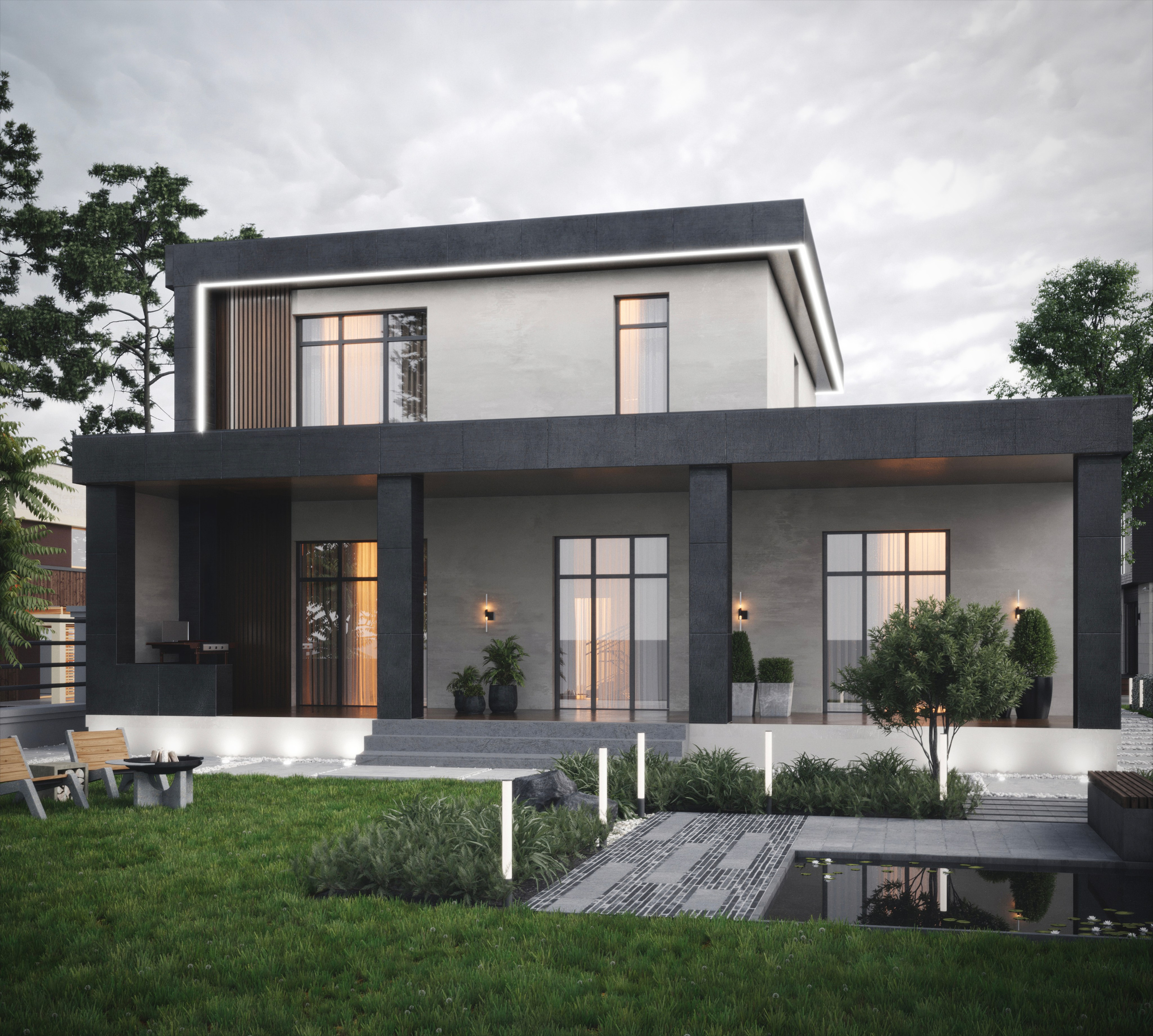 СК «Равновесие» хай тек дом. Юлия Григорьева — 3D визуализатор