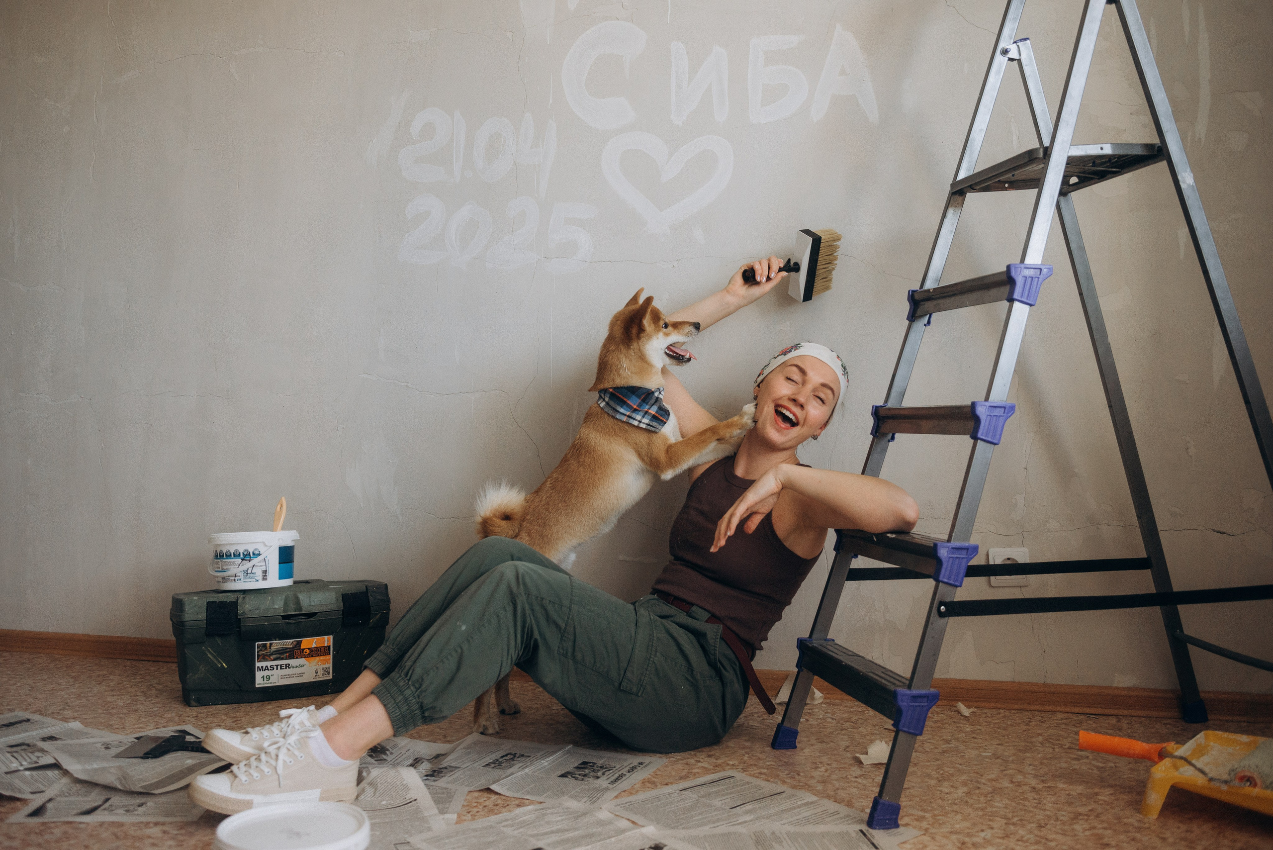 Ремонтники: Тася и Сиба. Ирина Метелица фотограф на Шикотане