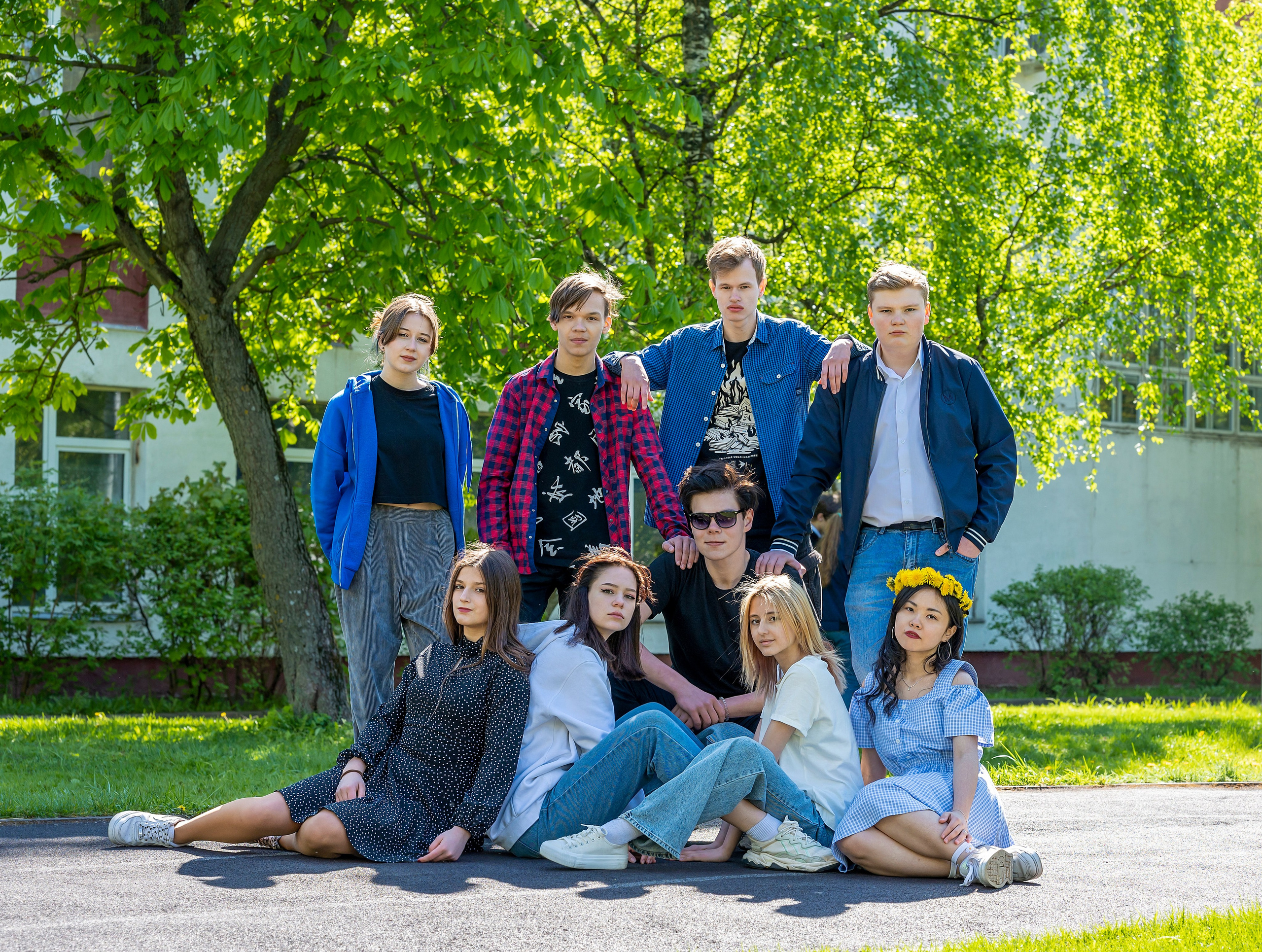 Фотосессия в классе и на территории школы. 9-И класс школа 1413. Детский и семейный фотограф г. Москва Оксана Катаджи