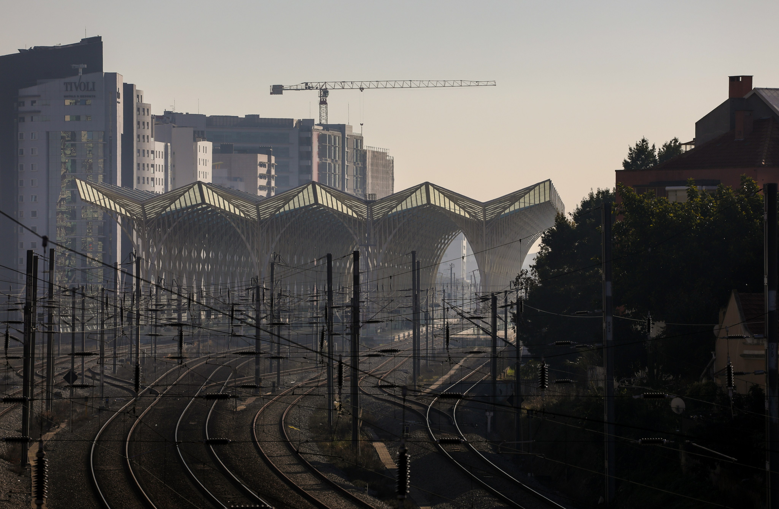 Oriente Train Station in Lisbon, Portugal