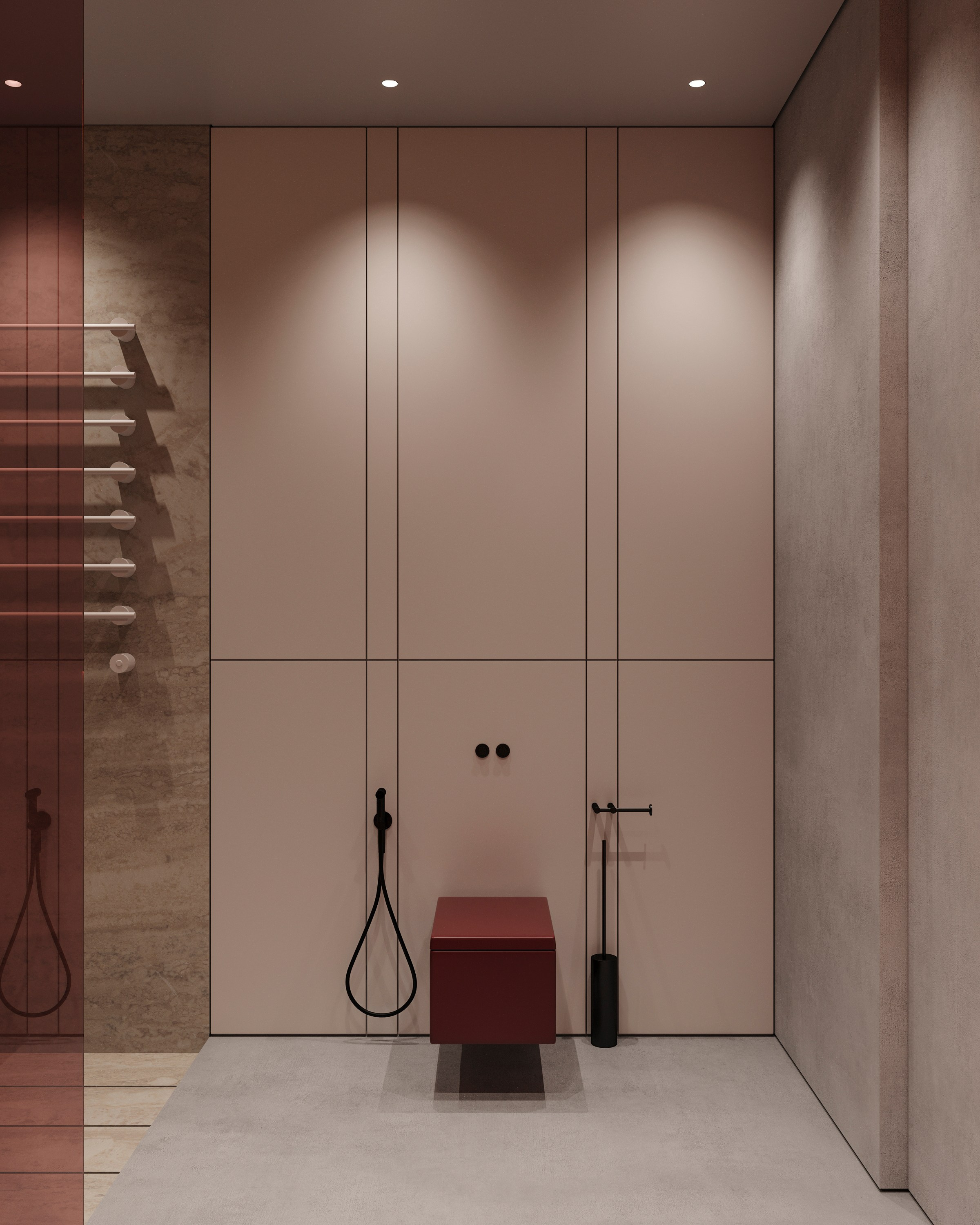 DRAMATIC RED | DESIGNER ANNE KIREEVA. Interior Visualization by Valerie Stetyukevich