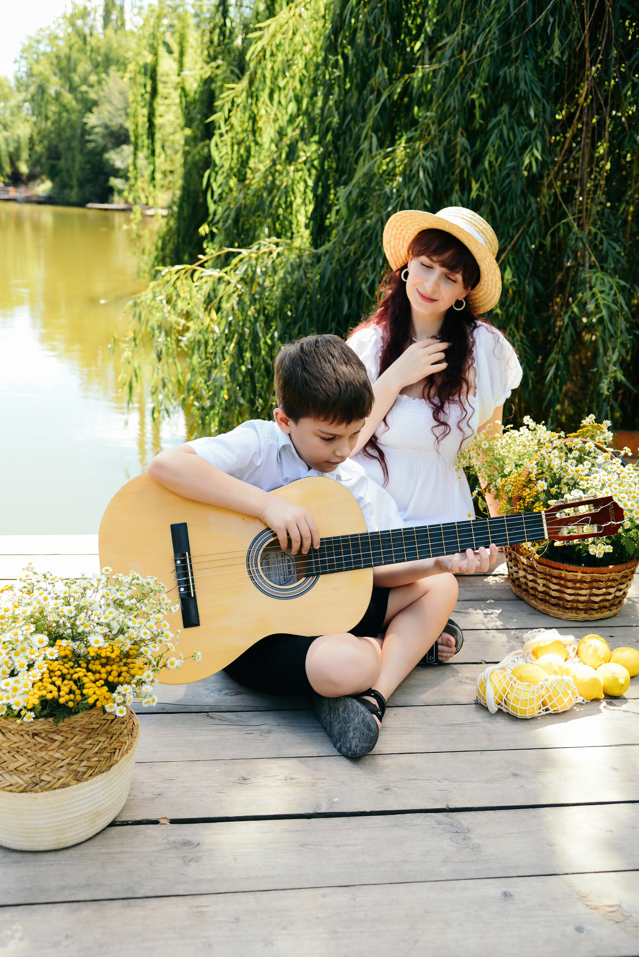 Вера, ромашки и Рома). Фотограф Ярута Оксана / Ростов-на-Дону