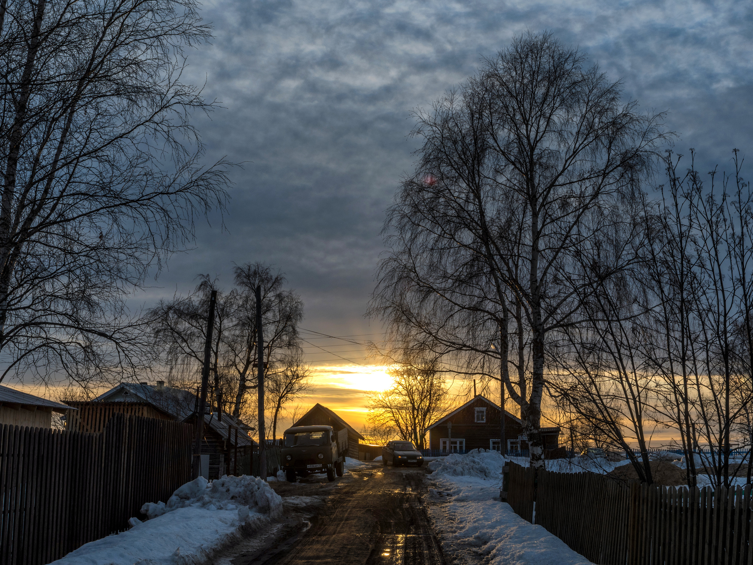 Деревенские закаты. Фотограф в с. Ижма Республика Коми Терентьев Сергей