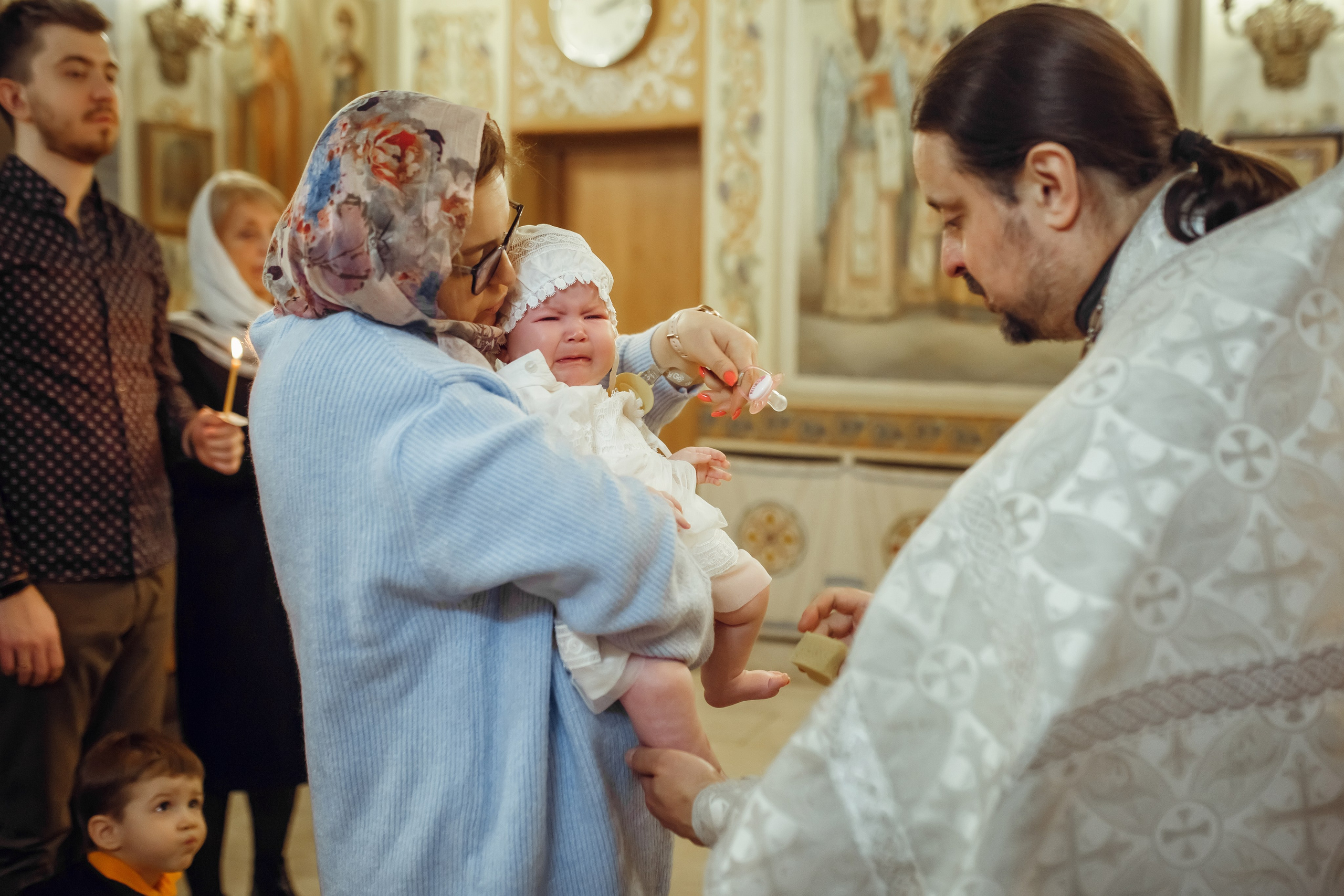 Крещение Валерии. Фотограф на Крещение, семейный фотограф в Москве