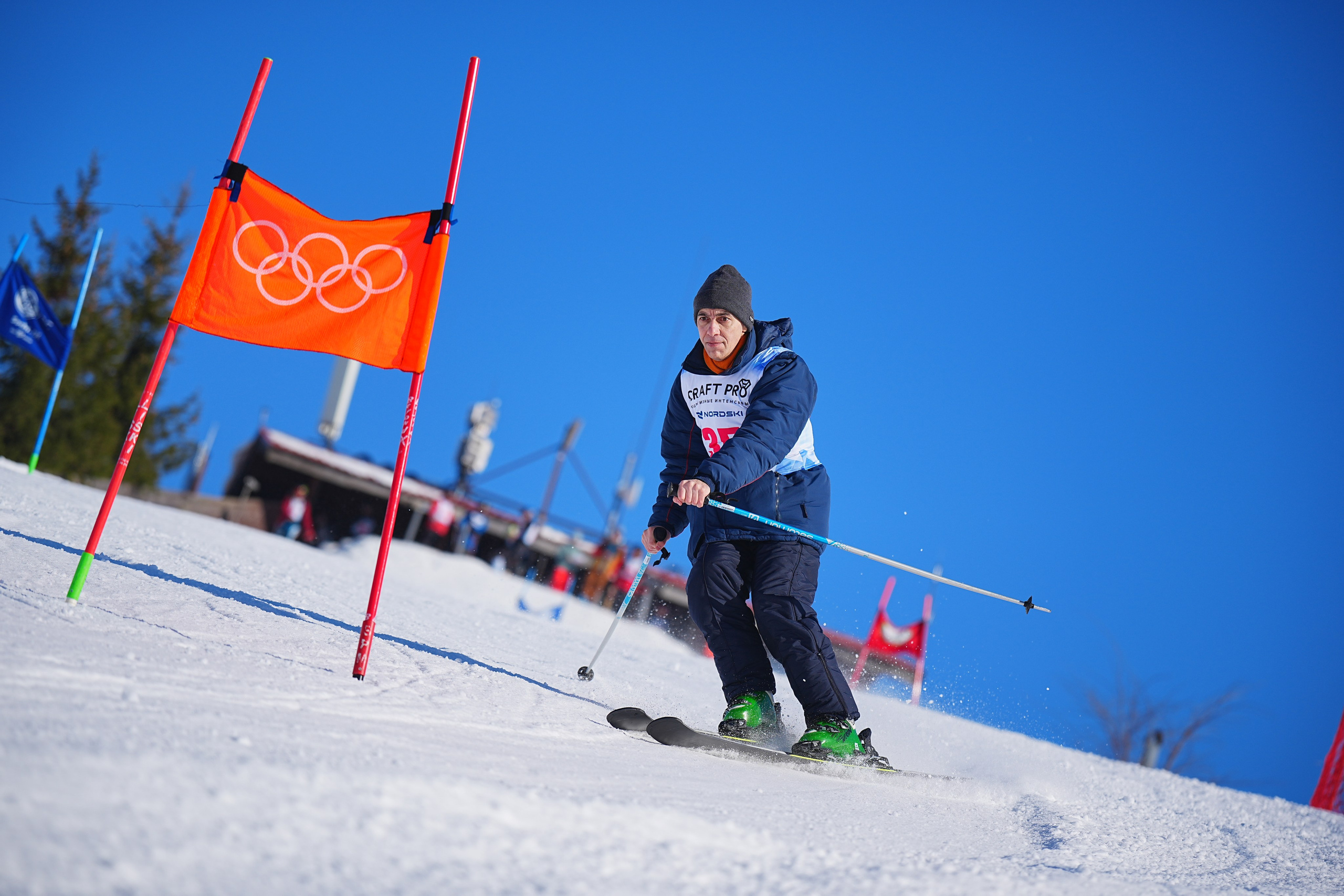 Шуколово. Открытое Первенство МФТИ по горным лыжам. GS, Telemark, 2024. Фотограф Студитский Евгений