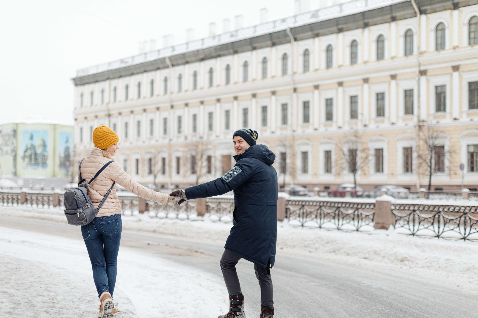 Фотосессия лав стори Андрея и Лизы в СПб