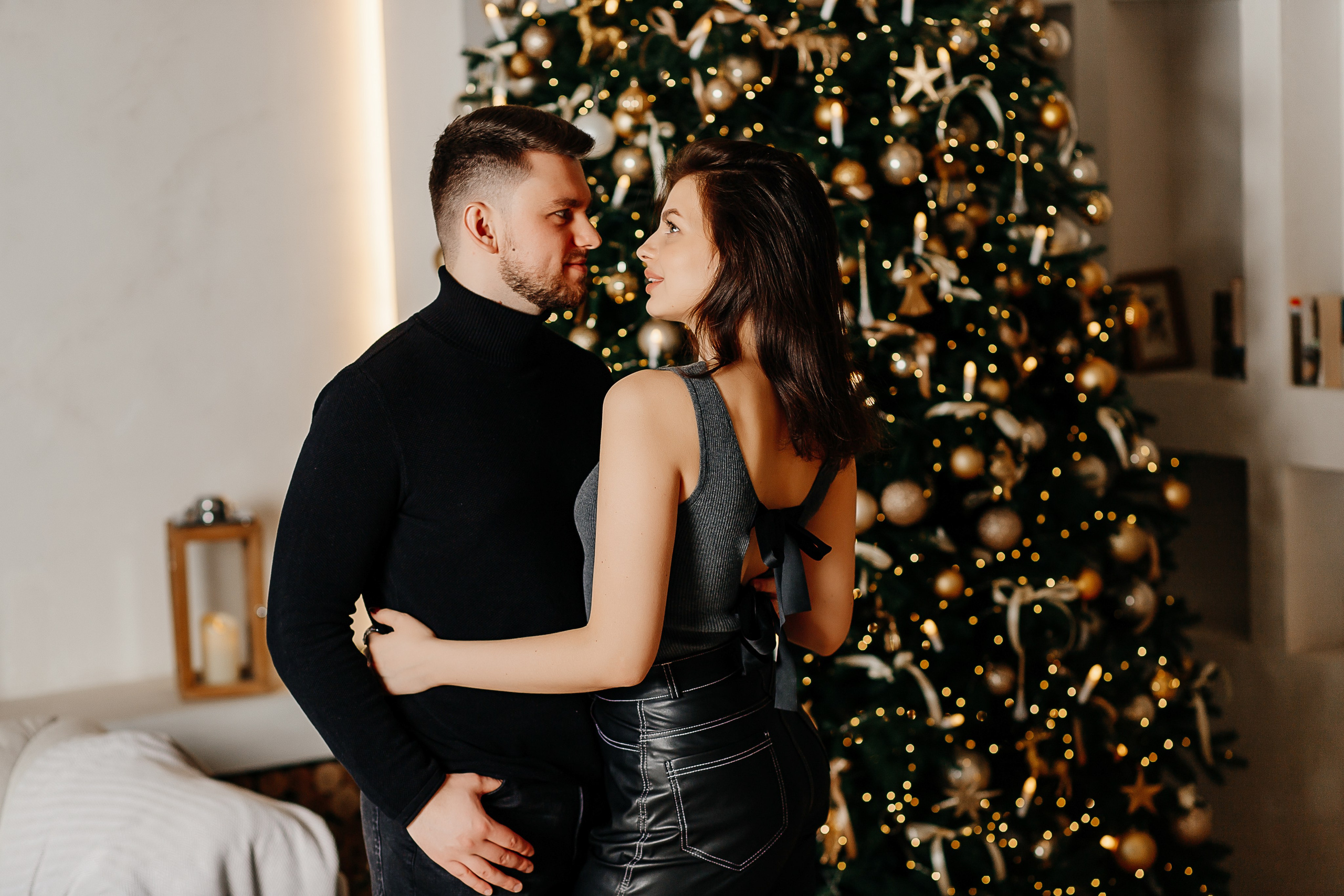 Новогодняя фотосессия для влюбленных в Московской фотостудии. Фотограф в Подольске — Мария Бучнева